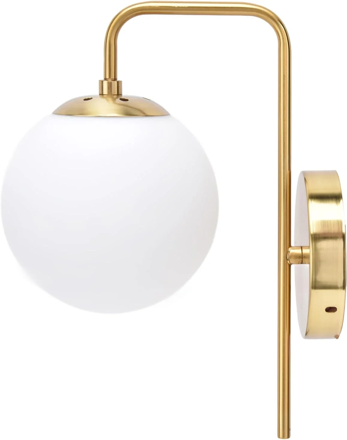 چراغ دیواری E27 ViaGasaFamido، چراغ دیواری LED، مدرن نوردیک E27 گوی شیشه ای LED، بافت مات، گرد، چراغ LAD گوی شیشه ای نوردیک