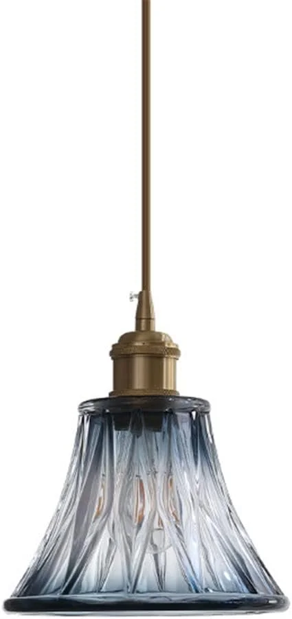 لوستر کوچک برنجی شیشه ای آبی وینتیج، چراغ آویز تک شاخه برای اتاق نشیمن، اتاق غذاخوری، دیوار پس زمینه، دکوراسیون کنار تخت اتاق خواب مطالعه نوردیک، خلاقانه لوستر کوچک برنجی شیشه ای آبی وینتیج، چراغ آویز تک شاخه برای اتاق نشیمن، اتاق غذاخوری، دیوار پس زمینه، دکوراسیون کنار تخت اتاق خواب مطالعه نوردیک، خلاقانه