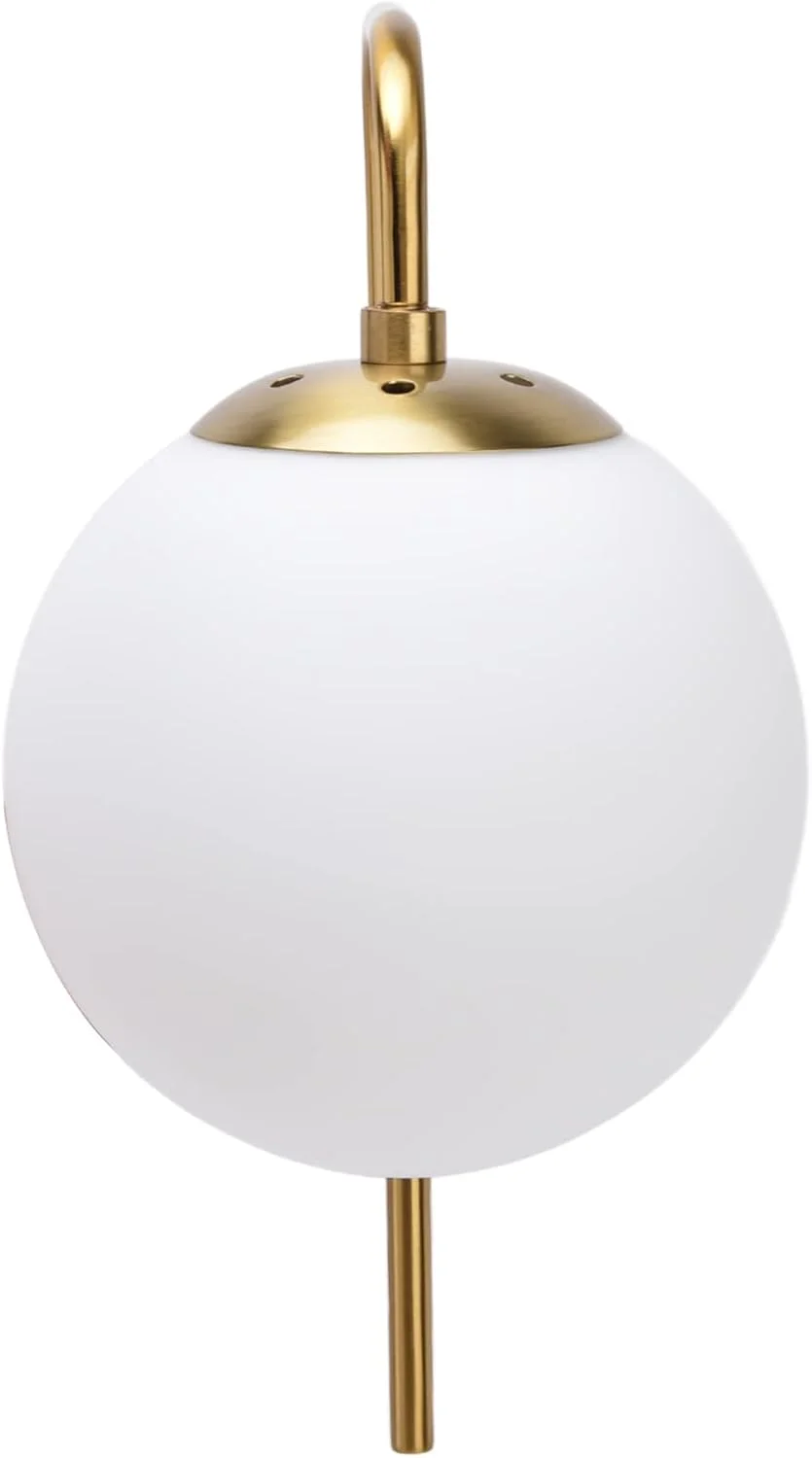 چراغ دیواری E27 ViaGasaFamido، چراغ دیواری LED، مدرن نوردیک E27 گوی شیشه ای LED، بافت مات، گرد، چراغ LAD گوی شیشه ای نوردیک
