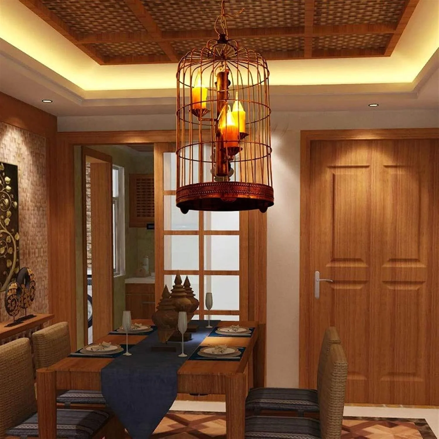 لوستر سه شاخه اتاق نشیمن طرح وینتیج، قفس پرنده، روشنایی هنری، دکور اتاق، فلز آهن، سرپیچ E14، ادیسون، ویلا، بار، چراغ آویز، باغ، بالکن، ایوان، چراغ سقفی لوستر سه شاخه اتاق نشیمن طرح وینتیج، قفس پرنده، روشنایی هنری، دکور اتاق، فلز آهن، سرپیچ E14، ادیسون، ویلا، بار، چراغ آویز، باغ، بالکن، ایوان، چراغ سقفی