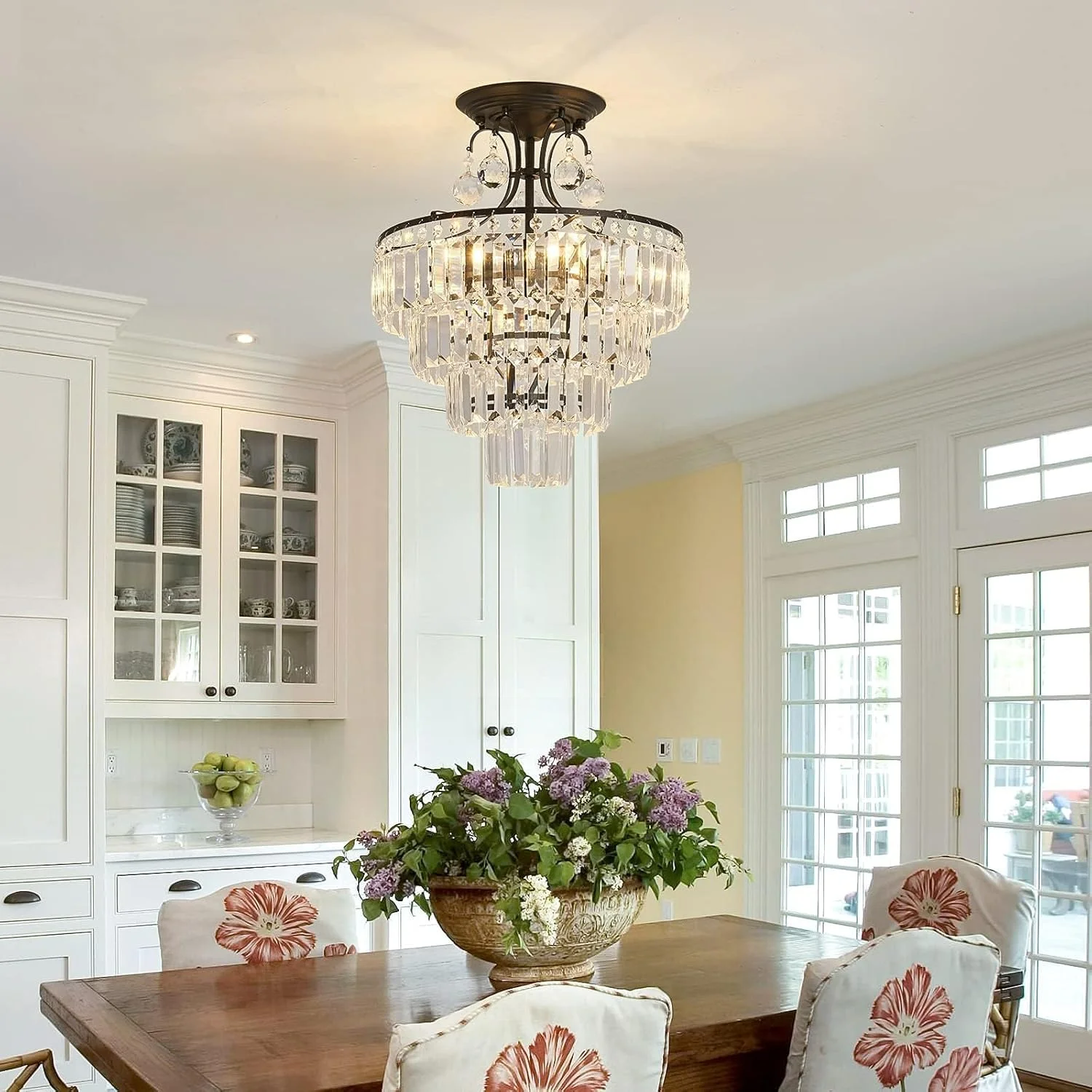 لوسترهای کریستالی مدرن USOR قطر 40 سانتی متر ارتفاع 50 سانتی متر، روشنایی آویز سه رنگ برای راه پله، شامل 4 لامپ، لوستر سقفی مناسب برای اتاق غذاخوری، اتاق نشیمن، اتاق خواب، ورودی راه پله لوسترهای کریستالی مدرن USOR قطر 40 سانتی متر ارتفاع 50 سانتی متر، روشنایی آویز سه رنگ برای راه پله، شامل 4 لامپ، لوستر سقفی مناسب برای اتاق غذاخوری، اتاق نشیمن، اتاق خواب، ورودی راه پله