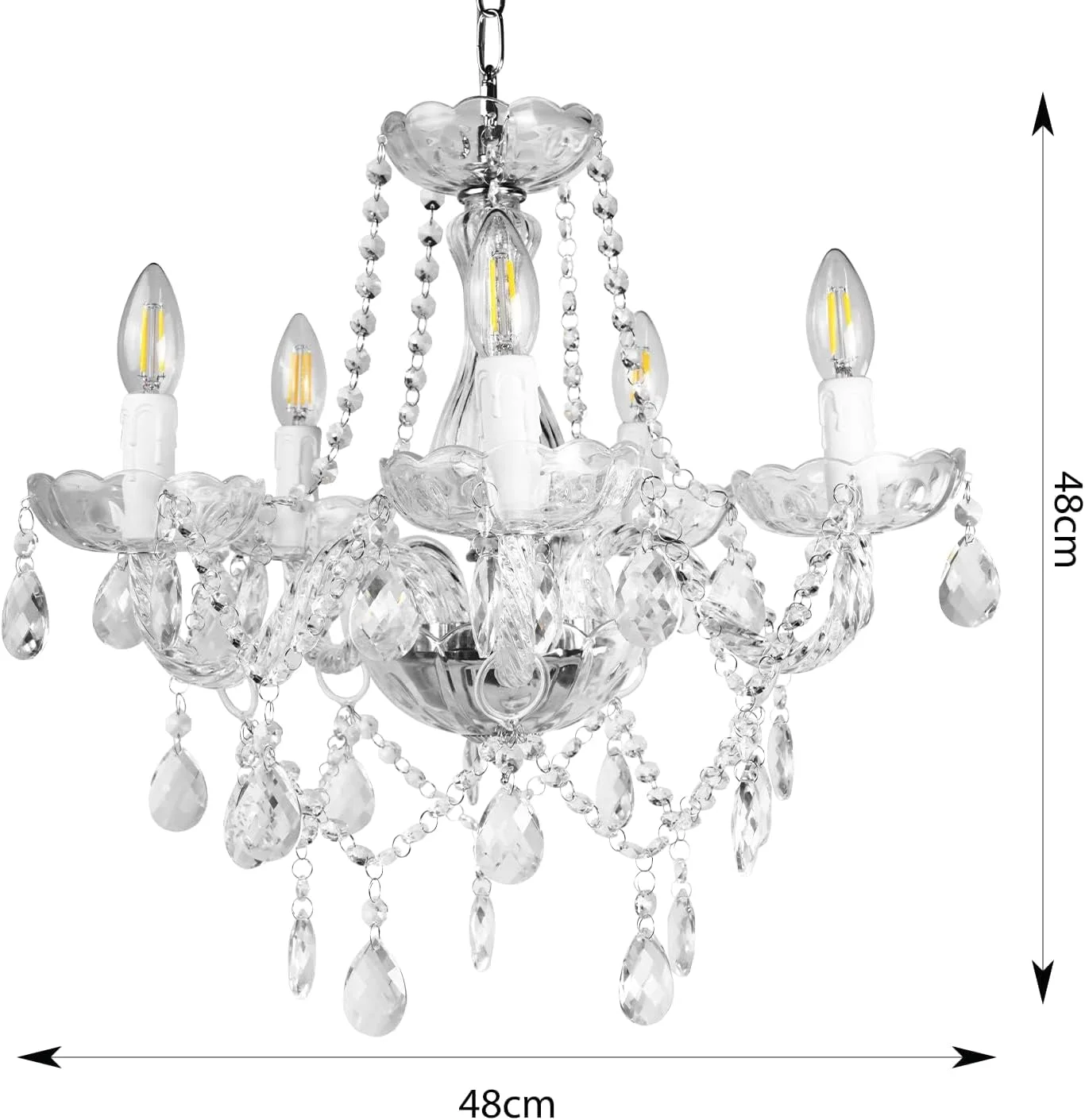 لوستر شیشه ای کریستالی وینتیج USOR، 5 شعله، آویز شمعی، لوستر سقفی، لوکس، نیمه فلاش، مناسب اتاق غذاخوری، راهرو، آشپزخانه، اتاق خواب، همراه با لامپ لوستر شیشه ای کریستالی وینتیج USOR، 5 شعله، آویز شمعی، لوستر سقفی، لوکس، نیمه فلاش، مناسب اتاق غذاخوری، راهرو، آشپزخانه، اتاق خواب، همراه با لامپ