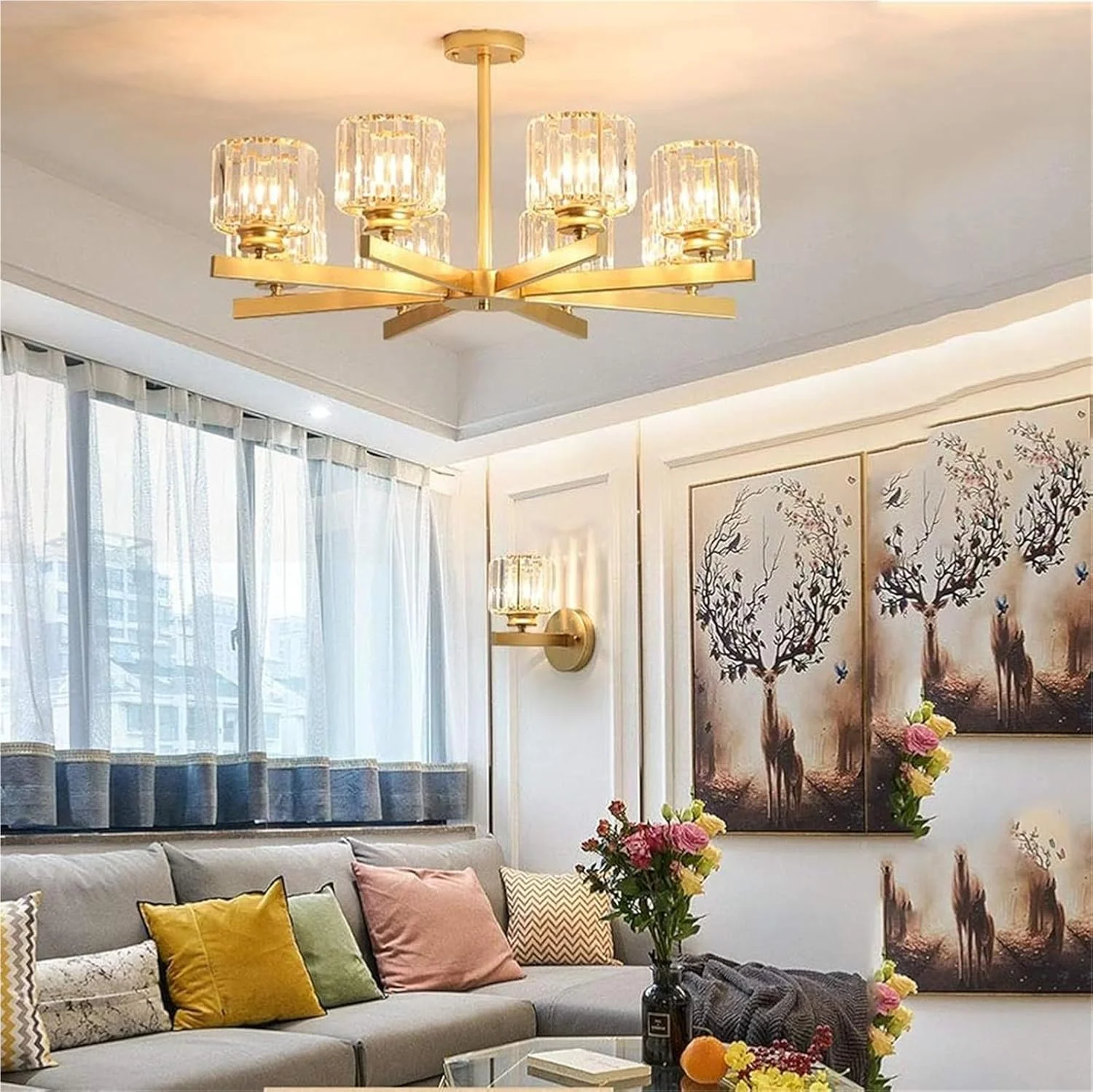 لوستر کریستالی وینتیج، چراغ آویز سقفی آهنی برای دکوراسیون خانه های روستایی، میز ناهارخوری و اتاق نشیمن لوستر کریستالی وینتیج، چراغ آویز سقفی آهنی برای دکوراسیون خانه های روستایی، میز ناهارخوری و اتاق نشیمن