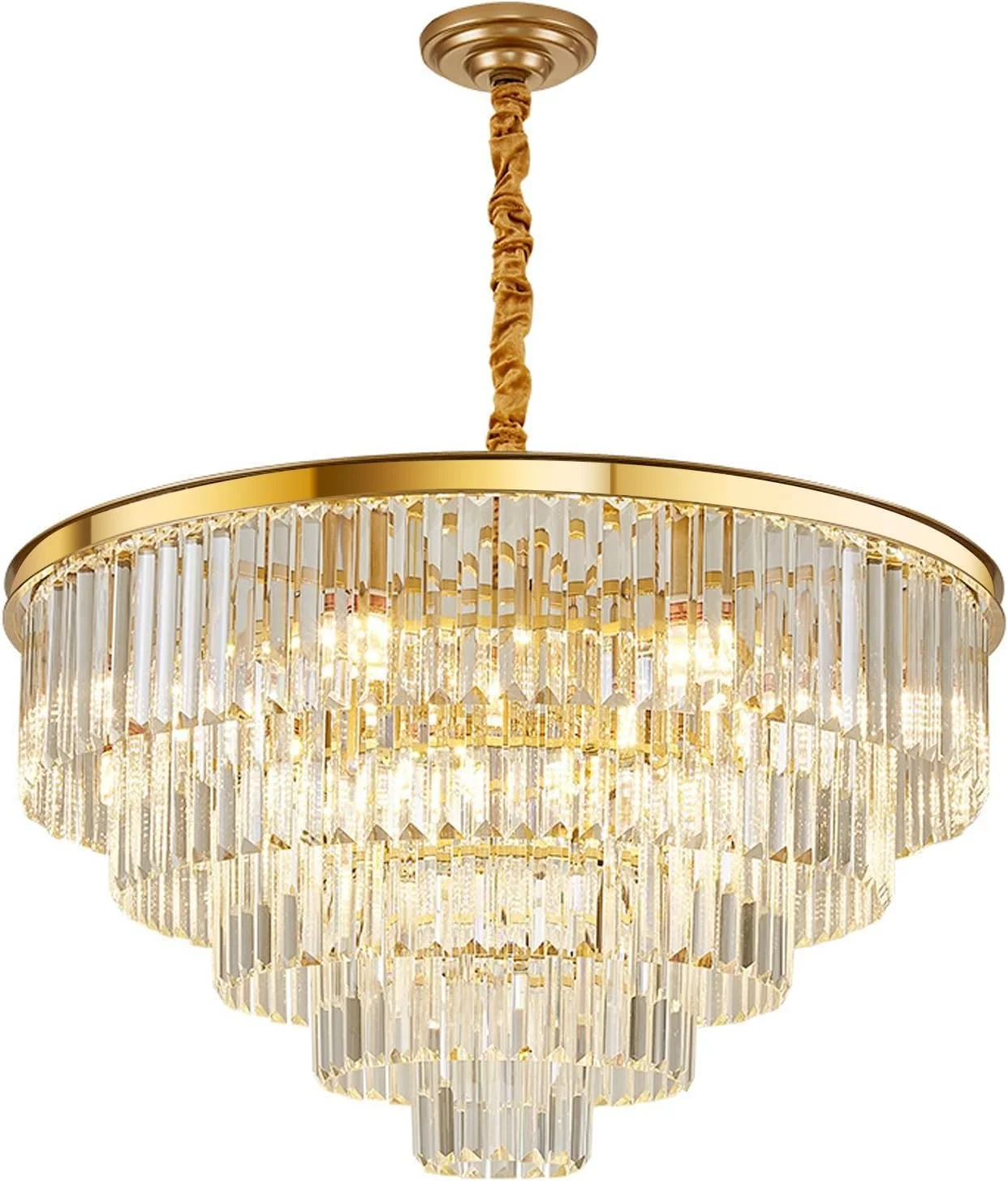 لوستر کریستالی بزرگ ۱۶ شاخه USOR مدل D80cm H50cm، لوکس مدرن، مناسب نصب روی سقف، دارای ۳ رنگ نور، آویز کریستالی K9 طلایی برای اتاق ناهارخوری، اتاق نشیمن، اتاق خواب، ورودی لوستر کریستالی بزرگ ۱۶ شاخه USOR مدل D80cm H50cm، لوکس مدرن، مناسب نصب روی سقف، دارای ۳ رنگ نور، آویز کریستالی K9 طلایی برای اتاق ناهارخوری، اتاق نشیمن، اتاق خواب، ورودی