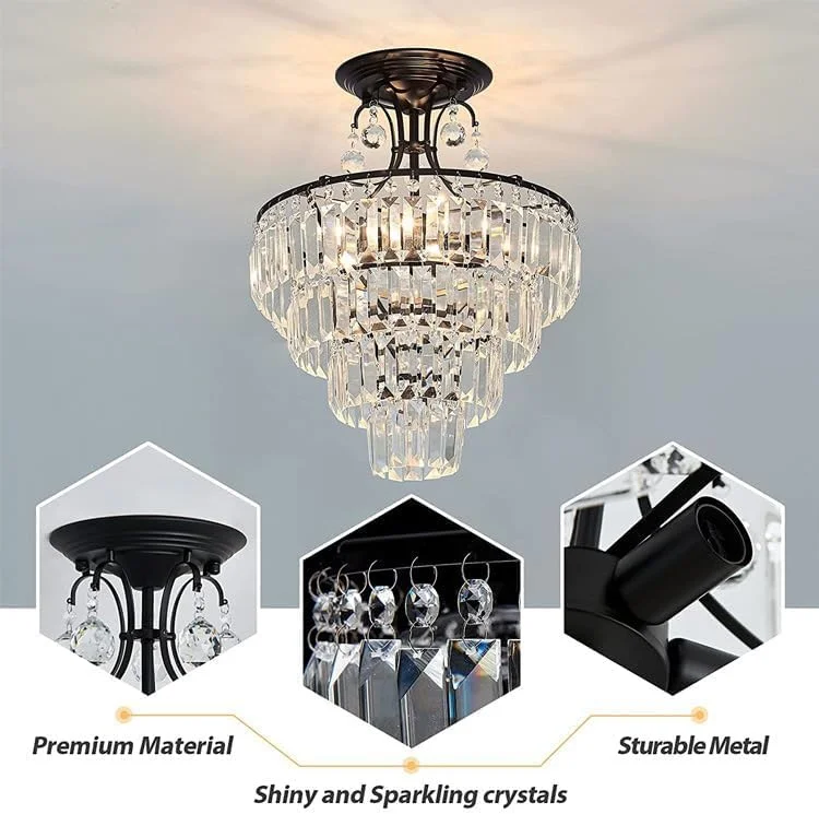 لوسترهای کریستالی مدرن USOR قطر 40 سانتی متر ارتفاع 50 سانتی متر، روشنایی آویز سه رنگ برای راه پله، شامل 4 لامپ، لوستر سقفی مناسب برای اتاق غذاخوری، اتاق نشیمن، اتاق خواب، ورودی راه پله لوسترهای کریستالی مدرن USOR قطر 40 سانتی متر ارتفاع 50 سانتی متر، روشنایی آویز سه رنگ برای راه پله، شامل 4 لامپ، لوستر سقفی مناسب برای اتاق غذاخوری، اتاق نشیمن، اتاق خواب، ورودی راه پله