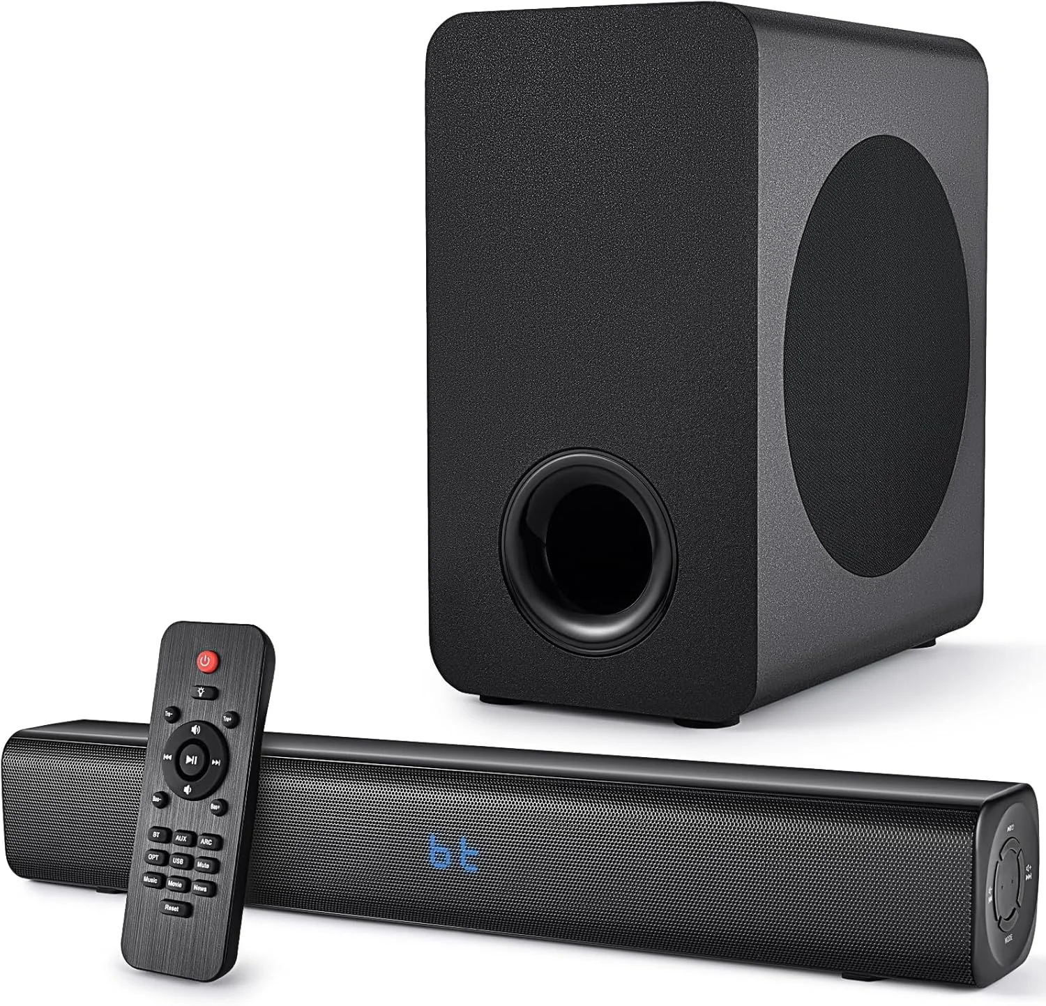 اسپیکر ساندبار بلوتوث بی سیم Fansbe Direct، ساندبار ساب ووفر اسپیکر تلویزیون، ساندبار صدای فراگیر سینمای خانگی HDMI(ARC) Optical AUX USB 2.1 کانال سیستم صوتی خانگی تلویزیون کامپیوتر قابل نصب روی دیوار، مشکی اسپیکر ساندبار بلوتوث بی سیم Fansbe Direct، ساندبار ساب ووفر اسپیکر تلویزیون، ساندبار صدای فراگیر سینمای خانگی HDMI(ARC) Optical AUX USB 2.1 کانال سیستم صوتی خانگی تلویزیون کامپیوتر قابل نصب روی دیوار، مشکی