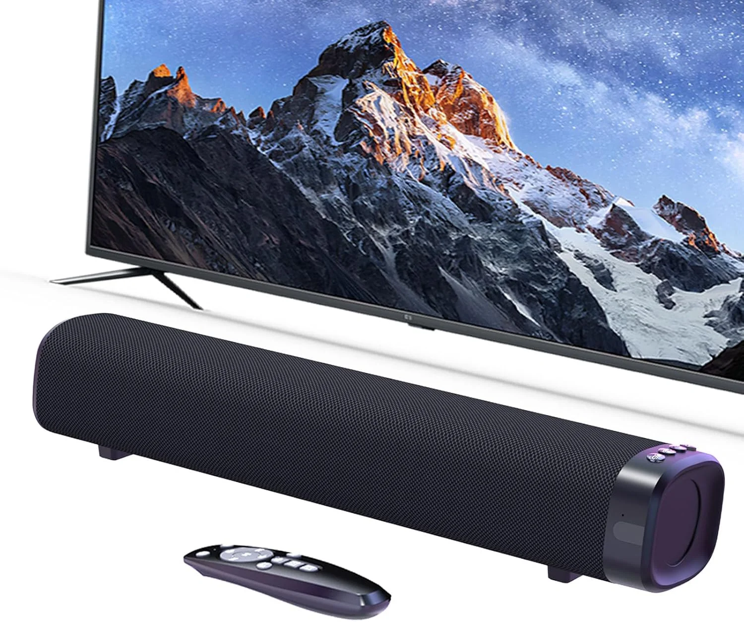 ساب ووفر Jierben برای تلویزیون هوشمند، ساندبار بلوتوثی 50 واتی برای تلویزیون با اتصال Optical/AUX/RCA/USB، سیستم صدای فراگیر برای تلویزیون/کامپیوتر/بازی/پروژکتور، بلندگوهای صدای فراگیر قابل نصب روی دیوار