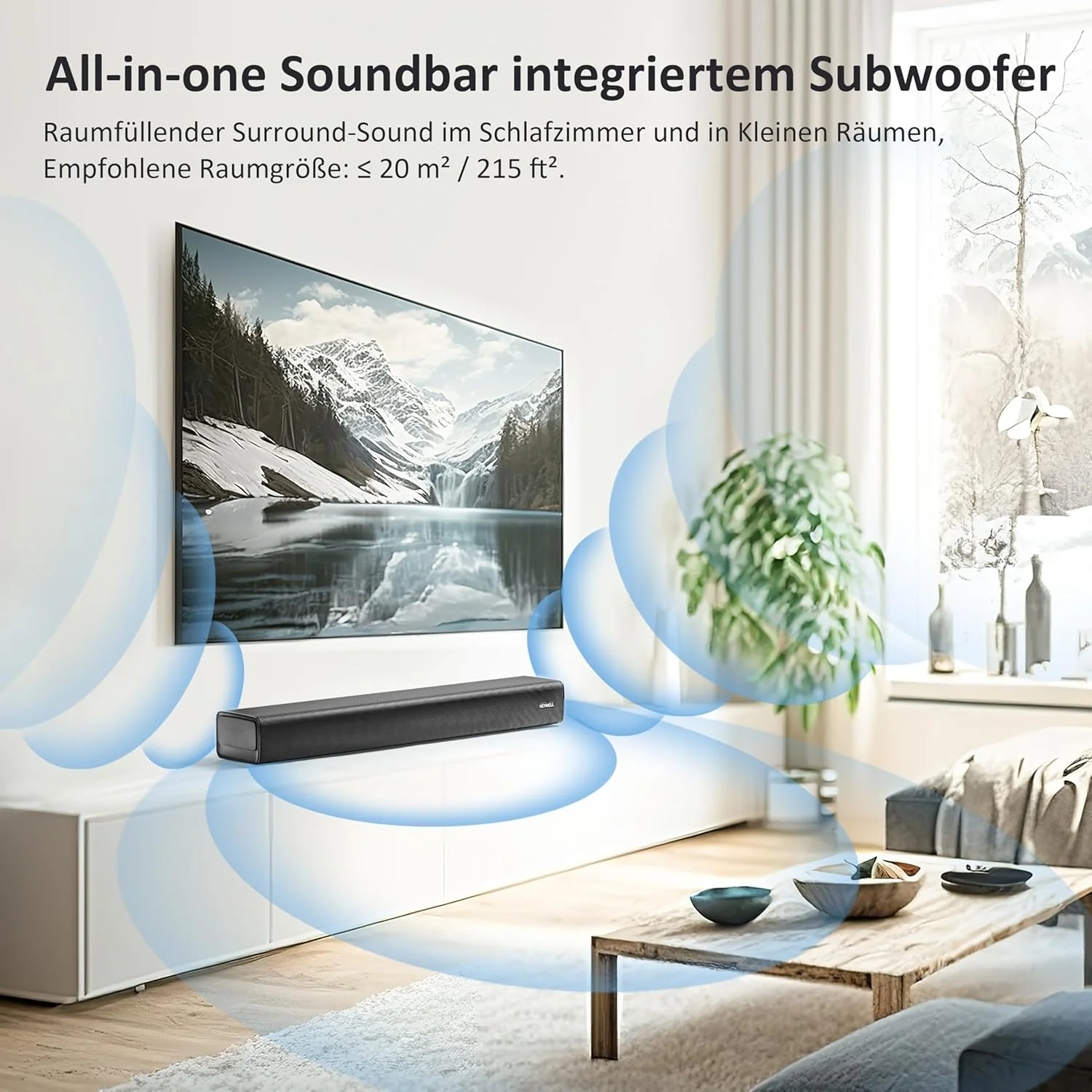 ساندبار بلوتوث کوچک 60 سانتی متری 2.1 کاناله Heymell برای دستگاه های تلویزیون، ساندبار 120 واتی صدای فراگیر تقویت کننده دیالوگ PC HDMI ARC Optical Aux قابلیت نصب دیواری ساندبار بلوتوث کوچک 60 سانتی متری 2.1 کاناله Heymell برای دستگاه های تلویزیون، ساندبار 120 واتی صدای فراگیر تقویت کننده دیالوگ PC HDMI ARC Optical Aux قابلیت نصب دیواری