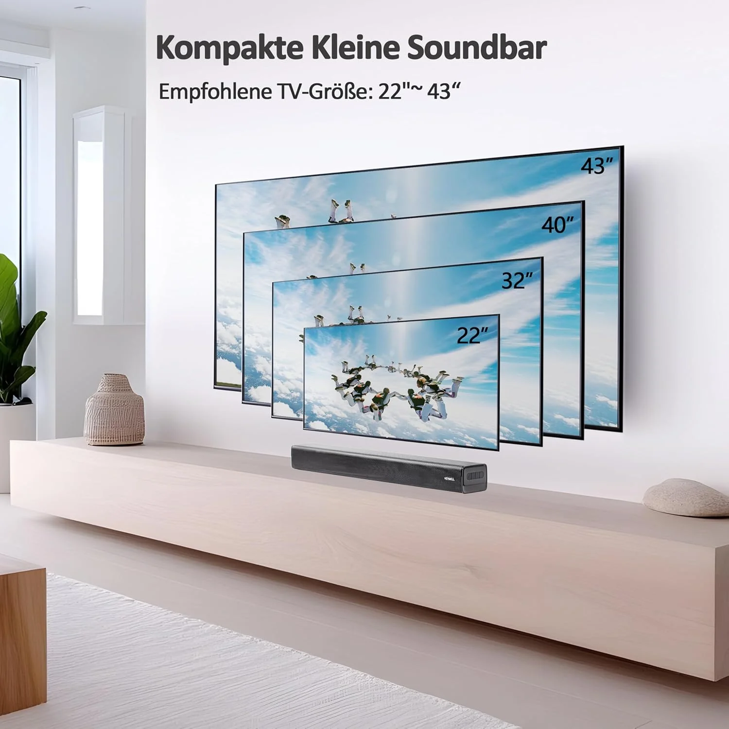 ساندبار بلوتوث کوچک 60 سانتی متری 2.1 کاناله Heymell برای دستگاه های تلویزیون، ساندبار 120 واتی صدای فراگیر تقویت کننده دیالوگ PC HDMI ARC Optical Aux قابلیت نصب دیواری ساندبار بلوتوث کوچک 60 سانتی متری 2.1 کاناله Heymell برای دستگاه های تلویزیون، ساندبار 120 واتی صدای فراگیر تقویت کننده دیالوگ PC HDMI ARC Optical Aux قابلیت نصب دیواری