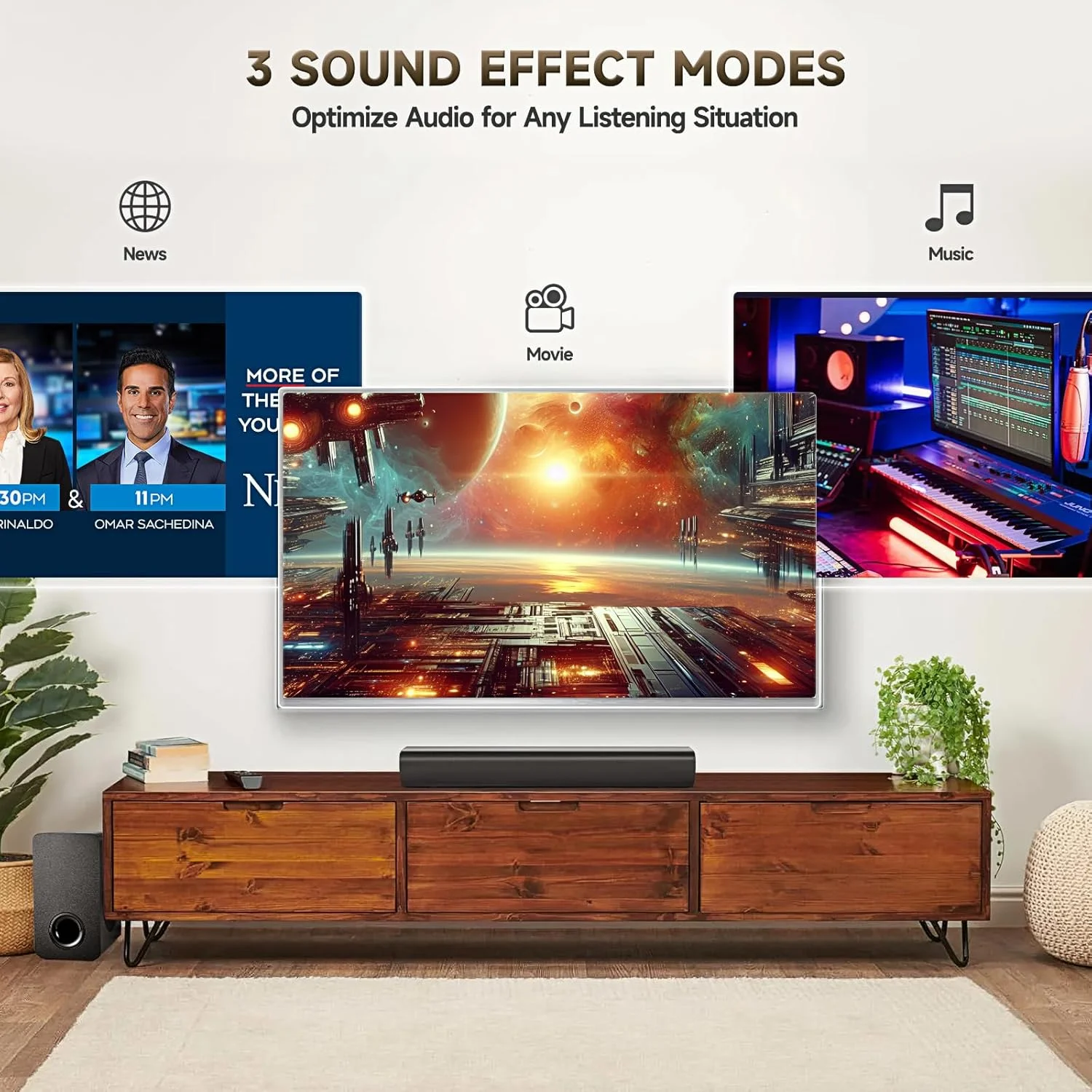 اسپیکر ساندبار بلوتوث بی سیم Fansbe Direct، ساندبار ساب ووفر اسپیکر تلویزیون، ساندبار صدای فراگیر سینمای خانگی HDMI(ARC) Optical AUX USB 2.1 کانال سیستم صوتی خانگی تلویزیون کامپیوتر قابل نصب روی دیوار، مشکی اسپیکر ساندبار بلوتوث بی سیم Fansbe Direct، ساندبار ساب ووفر اسپیکر تلویزیون، ساندبار صدای فراگیر سینمای خانگی HDMI(ARC) Optical AUX USB 2.1 کانال سیستم صوتی خانگی تلویزیون کامپیوتر قابل نصب روی دیوار، مشکی