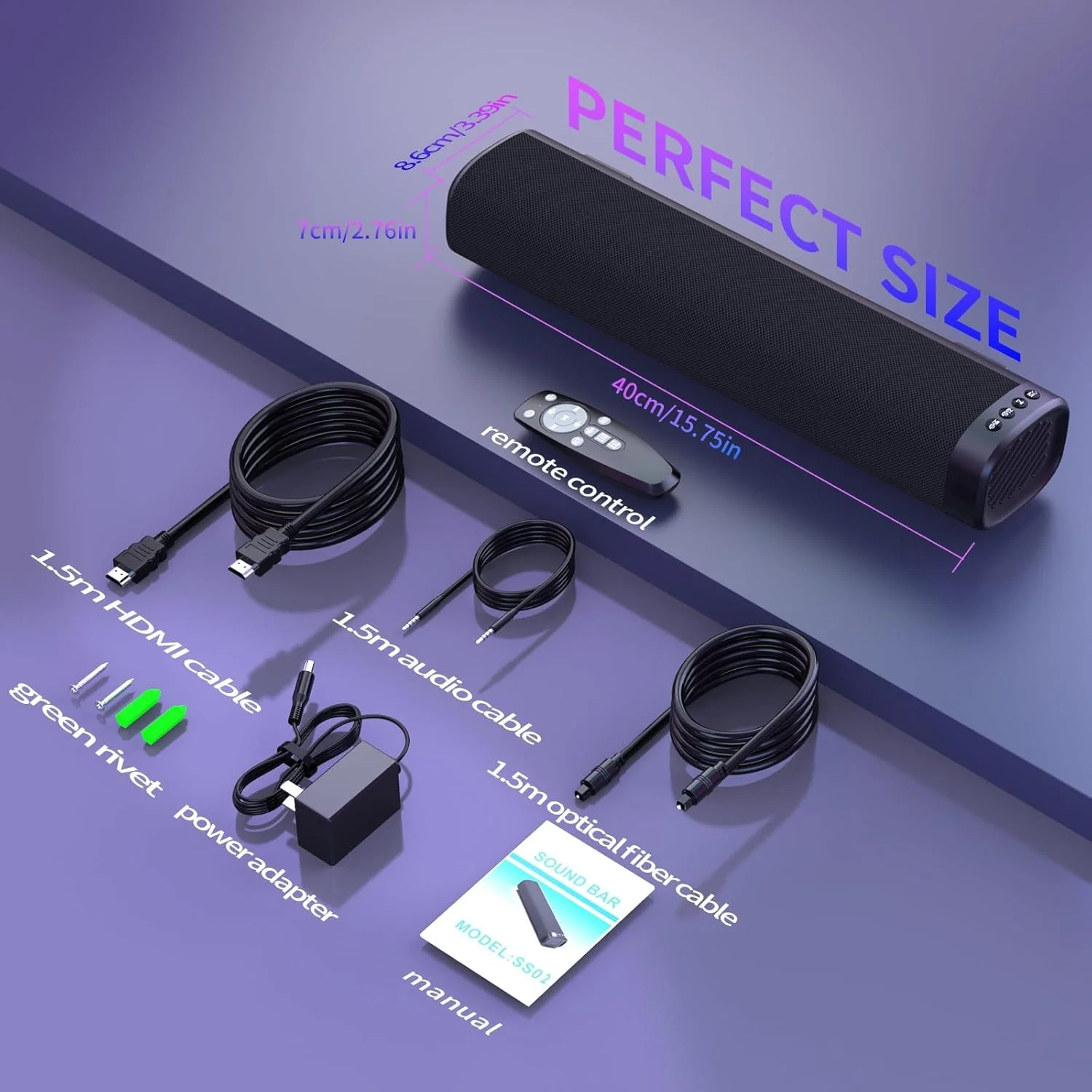 ساب ووفر بلوتوثی Jierben برای تلویزیون هوشمند، ساندبار بلوتوثی برای تلویزیون با اپتیکال/HDMI/AUX/RCA 3D، سیستم صدای فراگیر 50 واتی برای تلویزیون، کامپیوتر و گیمینگ ساب ووفر بلوتوثی Jierben برای تلویزیون هوشمند، ساندبار بلوتوثی برای تلویزیون با اپتیکال/HDMI/AUX/RCA 3D، سیستم صدای فراگیر 50 واتی برای تلویزیون، کامپیوتر و گیمینگ