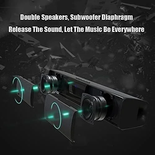 ساندبار بلوتوثی UOOD 4.1 ضد آب IPX4 برای تلویزیون، پخش AUX USB مناسب برای تلویزیون، کامپیوتر/رایانه شخصی و بازی، مشکی ساندبار بلوتوثی UOOD 4.1 ضد آب IPX4 برای تلویزیون، پخش AUX USB مناسب برای تلویزیون، کامپیوتر/رایانه شخصی و بازی، مشکی