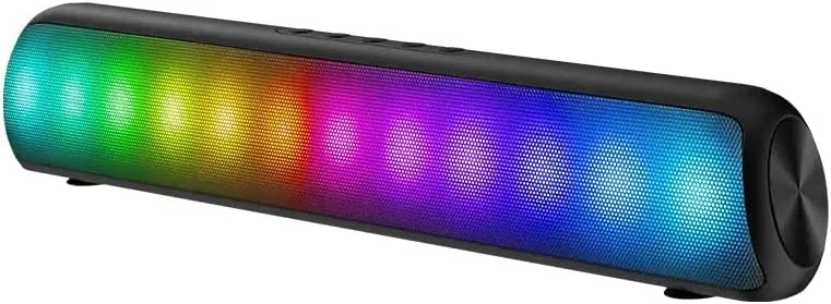 اسپیکر گیمینگ بی سیم REBENUO SP-211BT با نور پس زمینه RGB و قابلیت رقص نور با موسیقی.