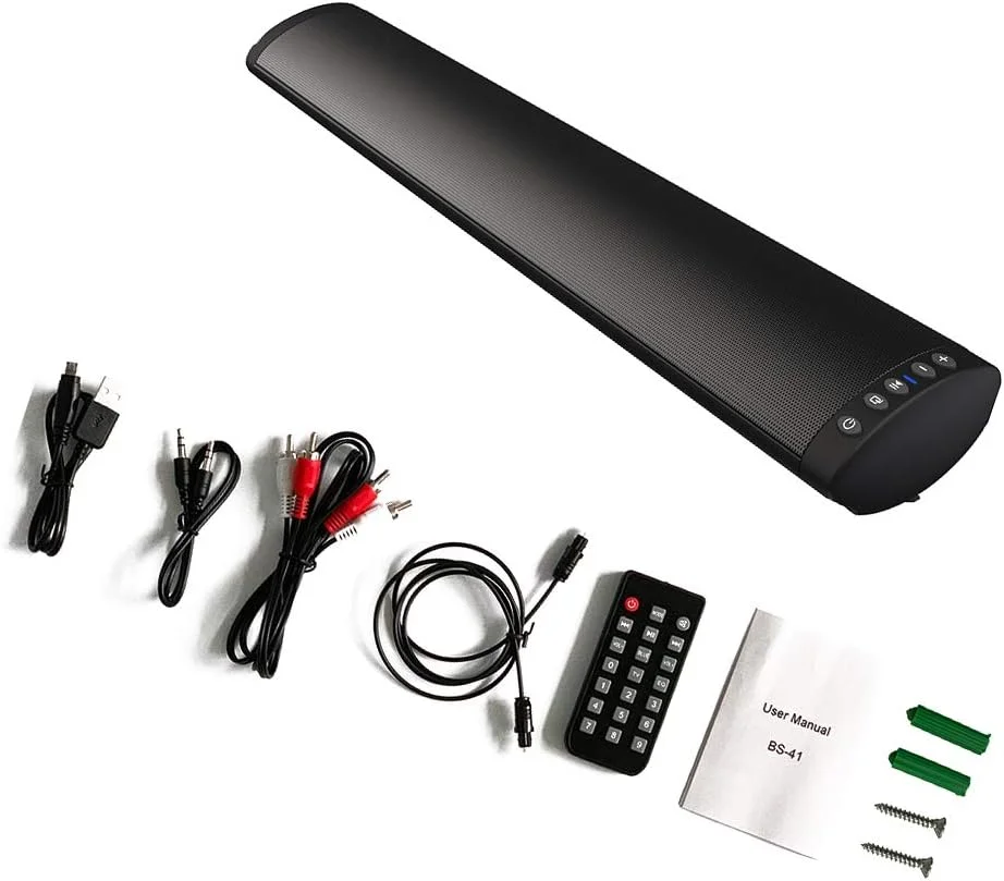 ساندبار تلویزیون Diamoenly برای بازی کامپیوتر، بلوتوث 5.0، 360 درجه، ساندبار کانال، صدای استریو فراگیر سه بعدی، بلندگوی صوتی بی سیم سینمای خانگی