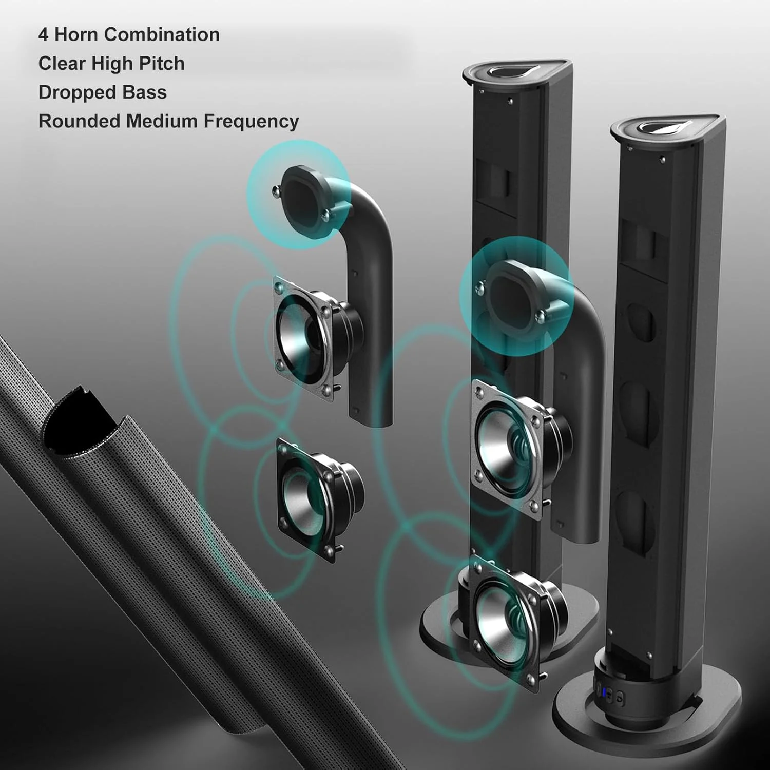 اسپیکر تلویزیون Jectse مدل BS-56، ساندبار استریو 40 واتی سینمای خانگی با ساب ووفر، اسپیکر ساندبار سیستم فراگیر تاشو و جداشدنی برای تلویزیون و کامپیوتر اسپیکر تلویزیون Jectse مدل BS-56، ساندبار استریو 40 واتی سینمای خانگی با ساب ووفر، اسپیکر ساندبار سیستم فراگیر تاشو و جداشدنی برای تلویزیون و کامپیوتر