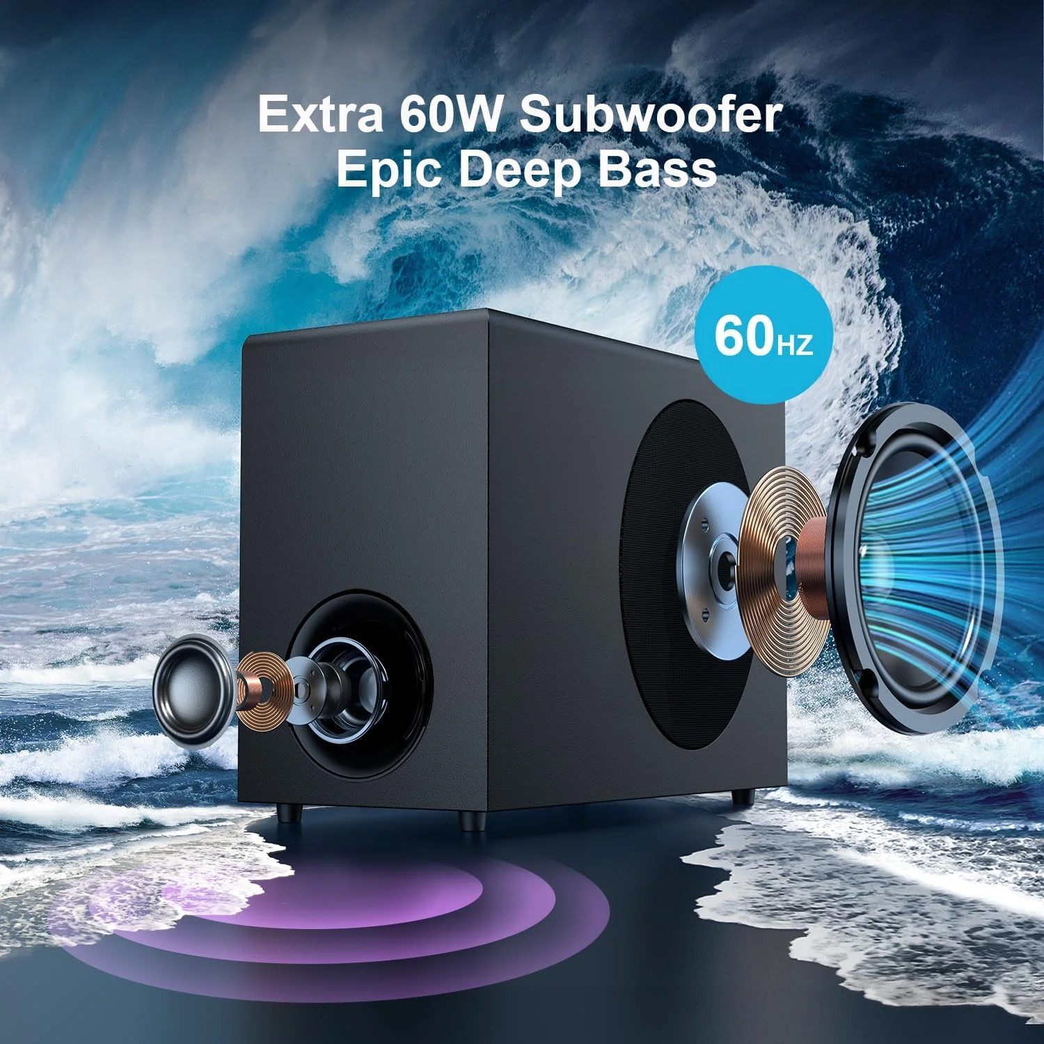 سیستم صوتی MZEIBO با ساب ووفر، سیستم سینمای خانگی 120 واتی بلوتوث 5.0 با ساب ووفر سیمی، سیستم صوتی باس عمیق با اتصال BT/ARC/Optical/AUX برای تلویزیون و کامپیوتر سیستم صوتی MZEIBO با ساب ووفر، سیستم سینمای خانگی 120 واتی بلوتوث 5.0 با ساب ووفر سیمی، سیستم صوتی باس عمیق با اتصال BT/ARC/Optical/AUX برای تلویزیون و کامپیوتر