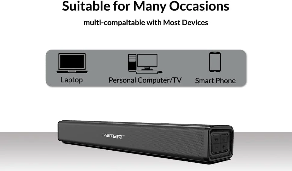 اسپیکر ساندبار بیسیم Faster XB3000 - اسپیکر باریک و شیک با بیس عمیق و صدای فراگیر بیسیم به همراه ساب ووفر قدرتمند، پخش بلوتوث، USB - ریموت کنترل سینمای خانگی، مینی ساندبار برای تلویزیون، کامپیوتر، بازی اسپیکر ساندبار بیسیم Faster XB3000 - اسپیکر باریک و شیک با بیس عمیق و صدای فراگیر بیسیم به همراه ساب ووفر قدرتمند، پخش بلوتوث، USB - ریموت کنترل سینمای خانگی، مینی ساندبار برای تلویزیون، کامپیوتر، بازی