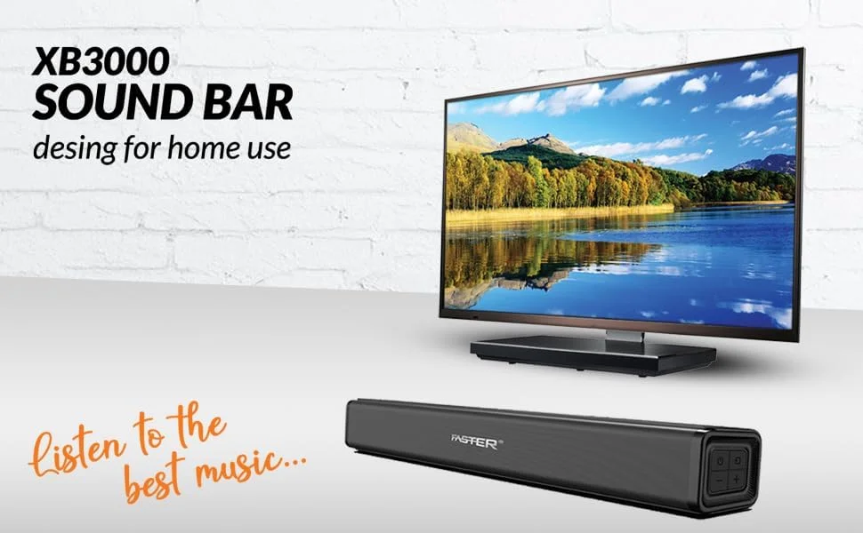 اسپیکر ساندبار بیسیم Faster XB3000 - اسپیکر باریک و شیک با بیس عمیق و صدای فراگیر بیسیم به همراه ساب ووفر قدرتمند، پخش بلوتوث، USB - ریموت کنترل سینمای خانگی، مینی ساندبار برای تلویزیون، کامپیوتر، بازی اسپیکر ساندبار بیسیم Faster XB3000 - اسپیکر باریک و شیک با بیس عمیق و صدای فراگیر بیسیم به همراه ساب ووفر قدرتمند، پخش بلوتوث، USB - ریموت کنترل سینمای خانگی، مینی ساندبار برای تلویزیون، کامپیوتر، بازی