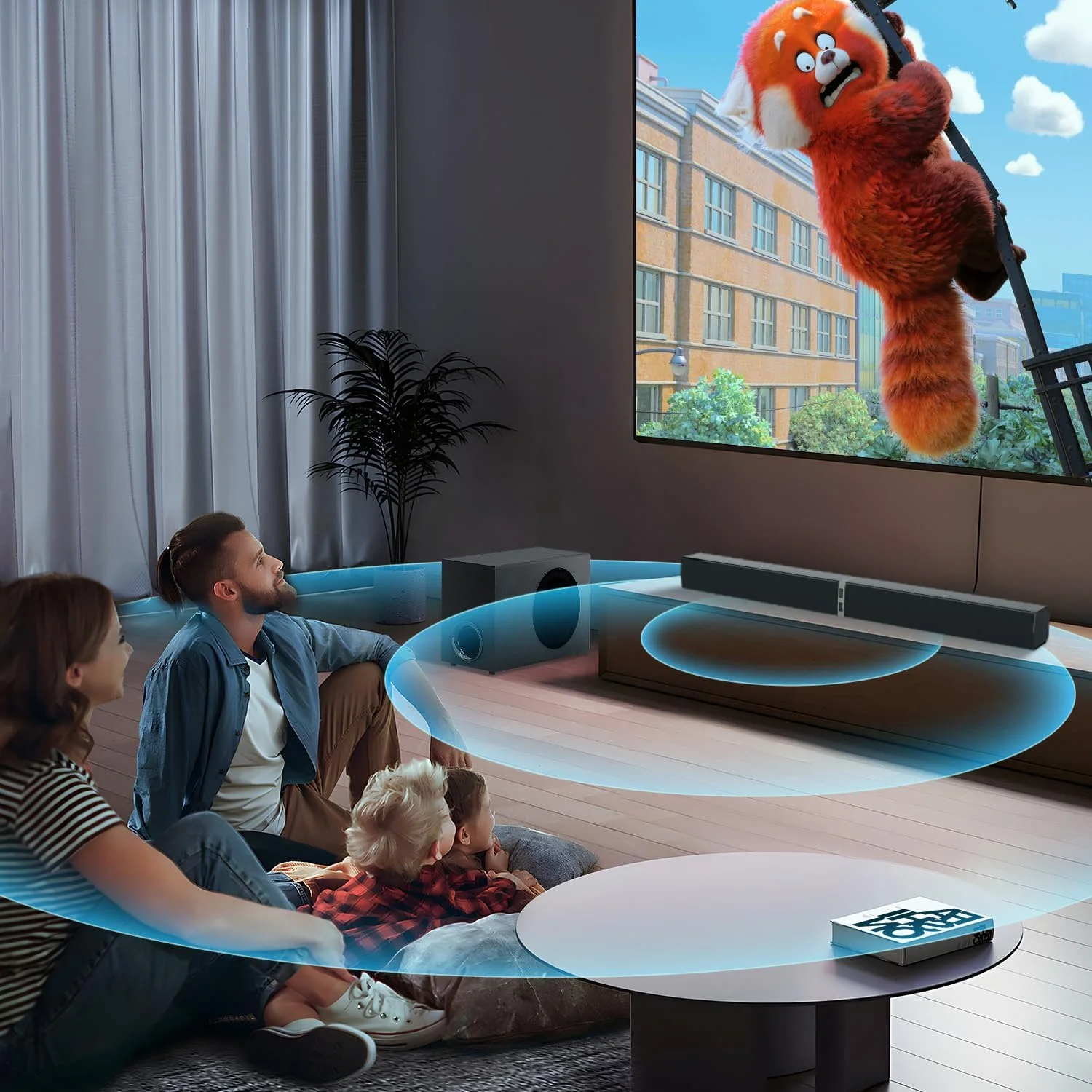 MZEIBO ساندبار با ساب ووفر - سیستم صدای فراگیر 80 واتی برای تلویزیون، بلوتوث 5.0، سیمی و بی سیم، سازگار با ARC، AUX، Optical MZEIBO ساندبار با ساب ووفر - سیستم صدای فراگیر 80 واتی برای تلویزیون، بلوتوث 5.0، سیمی و بی سیم، سازگار با ARC، AUX، Optical