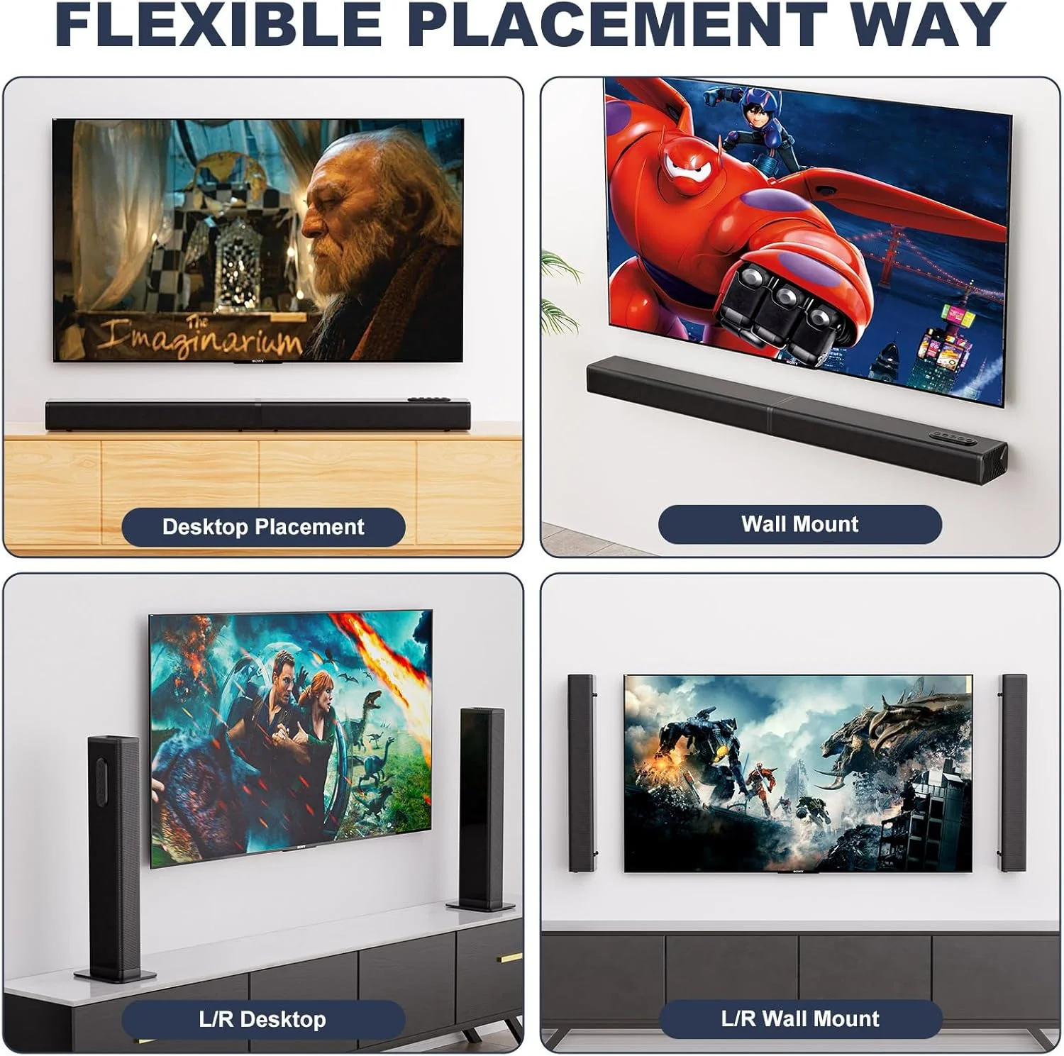 ساندبار تلویزیون Facmogu، 2.0 کاناله 60 وات برای تلویزیون هوشمند، ساندبار جداشدنی 37 اینچی، اسپیکر بلوتوث استریو ساندبار برای صوتی سینمای خانگی، با ARC/Optical/AUX برای تلویزیون، کامپیوتر، پروژکتور ساندبار تلویزیون Facmogu، 2.0 کاناله 60 وات برای تلویزیون هوشمند، ساندبار جداشدنی 37 اینچی، اسپیکر بلوتوث استریو ساندبار برای صوتی سینمای خانگی، با ARC/Optical/AUX برای تلویزیون، کامپیوتر، پروژکتور