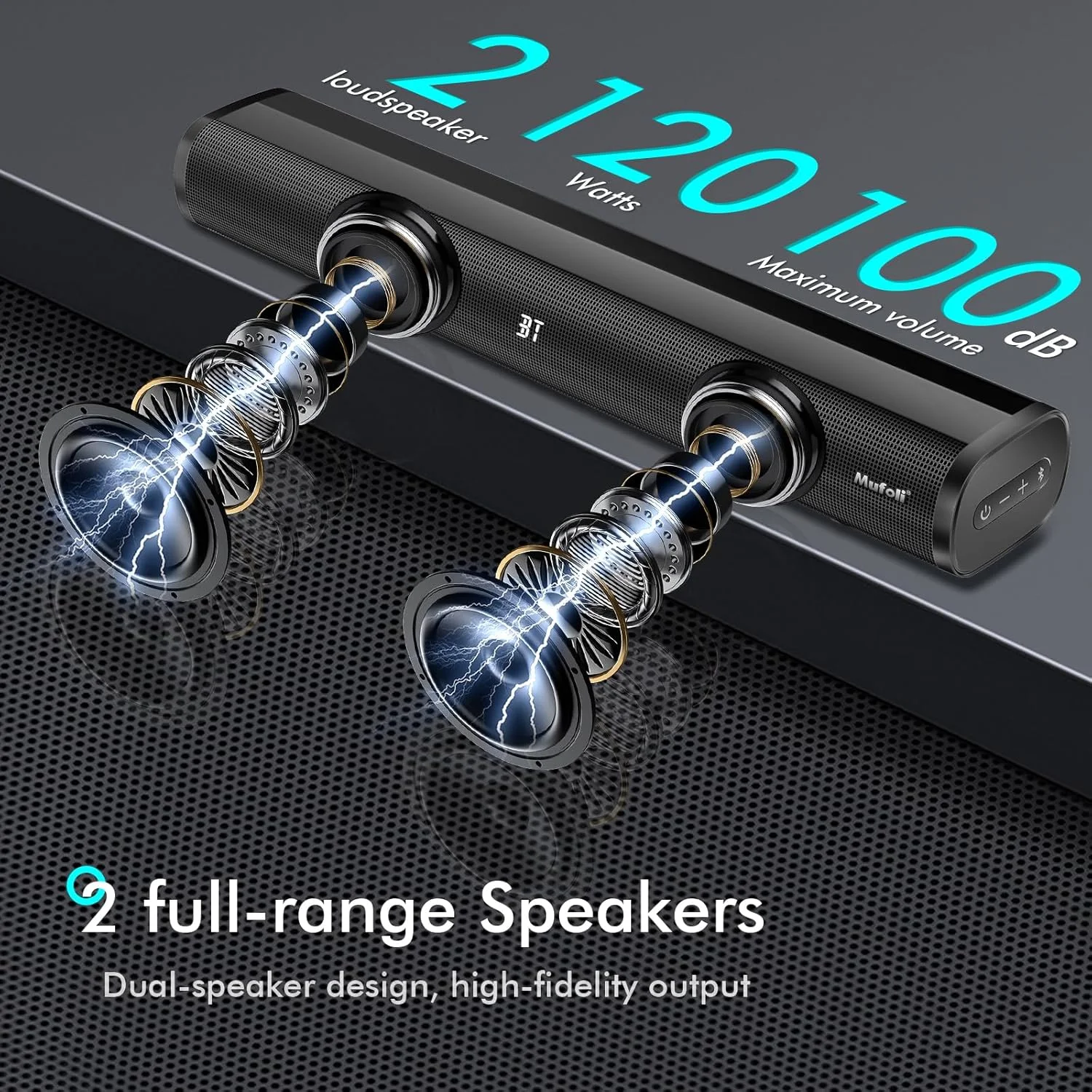 ساب ووفر 2.1 کاناله نوارهای صوتی تلویزیون 120 واتی برای تلویزیون، کامپیوتر، بازی، سیستم صوتی فراگیر، بلندگوهای نوار صوتی تلویزیون، سینمای خانگی با بلوتوث، HDMI، AUX، USB، اتصال OPT، 16 اینچ، MF604S ساب ووفر 2.1 کاناله نوارهای صوتی تلویزیون 120 واتی برای تلویزیون، کامپیوتر، بازی، سیستم صوتی فراگیر، بلندگوهای نوار صوتی تلویزیون، سینمای خانگی با بلوتوث، HDMI، AUX، USB، اتصال OPT، 16 اینچ، MF604S