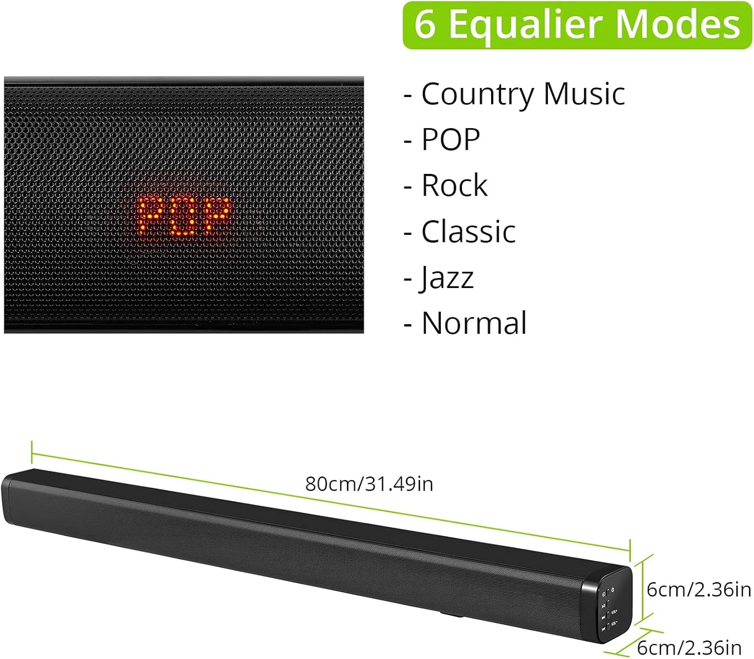 ساندبارهای تلویزیون، ساندبار تلویزیون 32 اینچی سیمی و بی سیم بلوتوث 5.0 استریو، اپتیکال/HDMI ARC/AUX/USB، قابل نصب روی دیوار، ایده آل برای تماشای تلویزیون و بازی ساندبارهای تلویزیون، ساندبار تلویزیون 32 اینچی سیمی و بی سیم بلوتوث 5.0 استریو، اپتیکال/HDMI ARC/AUX/USB، قابل نصب روی دیوار، ایده آل برای تماشای تلویزیون و بازی