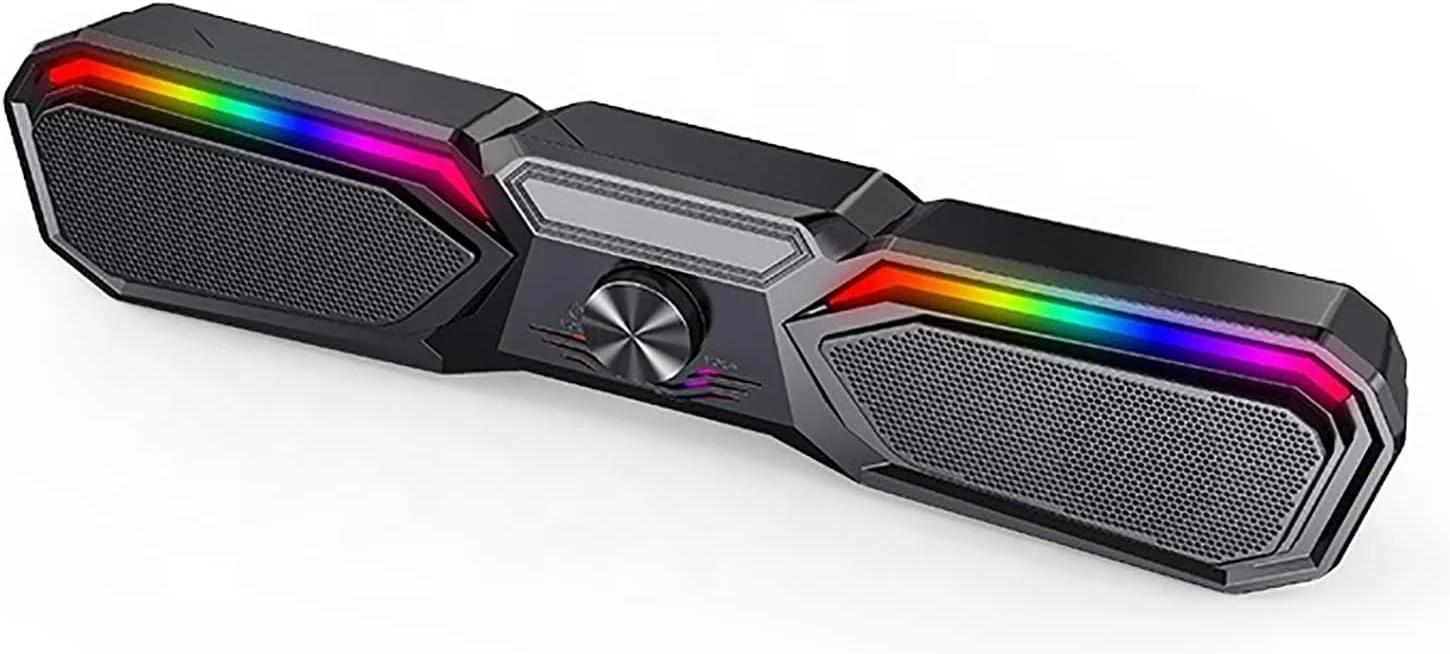 ساندبار RGB تسولای، مینی ساندبار گیمینگ با بلوتوث، اتصال آسان و دقیق، تنظیم صدا، نور RGB پویا و رنگارنگ، اسپیکر USB کامپیوتر، برای مانیتورها، تلویزیونها، لپتاپ و کامپیوتر شخصی ساندبار RGB تسولای، مینی ساندبار گیمینگ با بلوتوث، اتصال آسان و دقیق، تنظیم صدا، نور RGB پویا و رنگارنگ، اسپیکر USB کامپیوتر، برای مانیتورها، تلویزیونها، لپتاپ و کامپیوتر شخصی