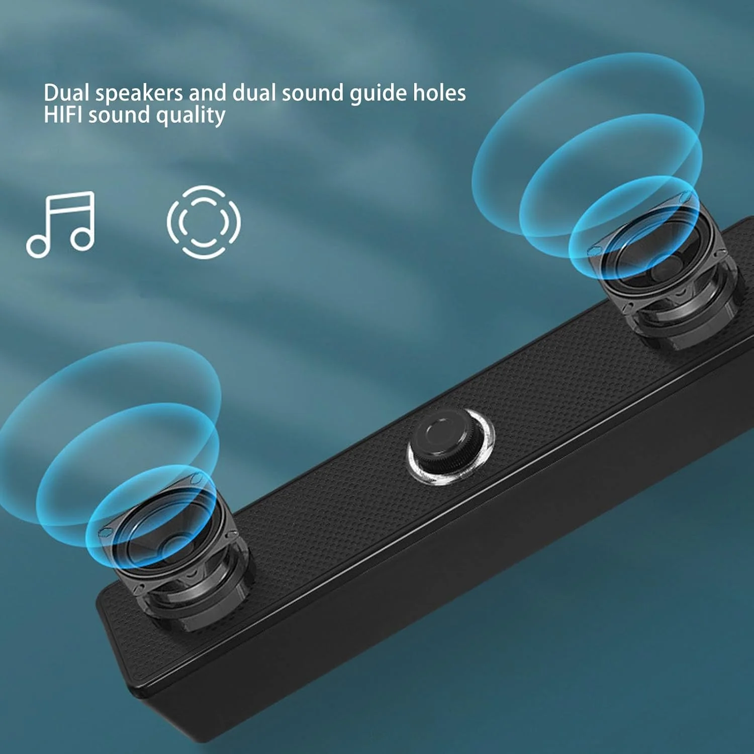 پلیستی ساندبار کامپیوتر بلوتوث 5.0، ساندبار استریو HiFi دسکتاپ، بلندگوی دوگانه پهن باند 6 واتی با پورت AUX برای گوشی هوشمند، کامپیوتر، لپ تاپ، بازی پلیستی ساندبار کامپیوتر بلوتوث 5.0، ساندبار استریو HiFi دسکتاپ، بلندگوی دوگانه پهن باند 6 واتی با پورت AUX برای گوشی هوشمند، کامپیوتر، لپ تاپ، بازی