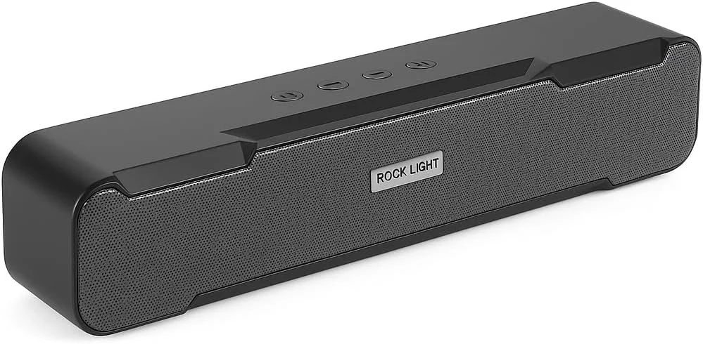 ساندبار بلوتوث قابل حمل – اسپیکر استریو 10 واتی تلویزیون با صدای رعد و برق پویا، باتری 1200 میلی آمپر ساعتی (6 ساعت پخش)، اسلات کارت TF، FM، TWS، BT 5.3 ساندبار بلوتوث قابل حمل – اسپیکر استریو 10 واتی تلویزیون با صدای رعد و برق پویا، باتری 1200 میلی آمپر ساعتی (6 ساعت پخش)، اسلات کارت TF، FM، TWS، BT 5.3