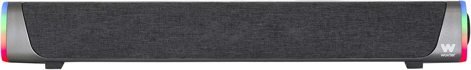 ساندبار Woxter Big Bass 320 با توان 18 وات (نور پس زمینه RGB، اتصال 3.5 میلی متری PC/PS4/Xbox/TV/Phone/Tablet)، تغذیه از طریق USB (مشکی) ساندبار Woxter Big Bass 320 با توان 18 وات (نور پس زمینه RGB، اتصال 3.5 میلی متری PC/PS4/Xbox/TV/Phone/Tablet)، تغذیه از طریق USB (مشکی)