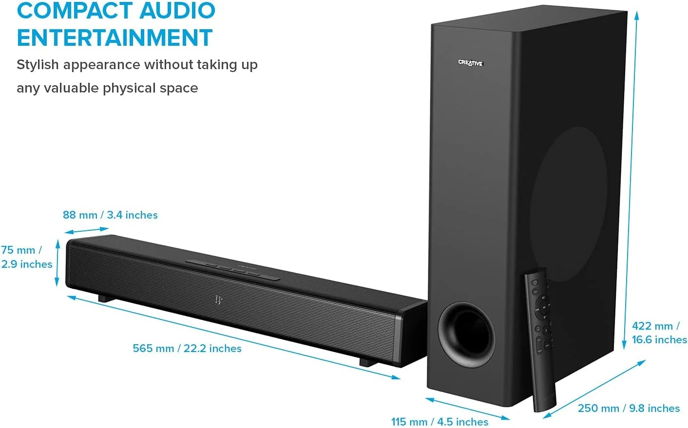 اسپیکر ساندبار بلوتوثی 2.1 کریتیو Stage 360 - توان خروجی 120 وات RMS - رنگ مشکی اسپیکر ساندبار بلوتوثی 2.1 کریتیو Stage 360 - توان خروجی 120 وات RMS - رنگ مشکی