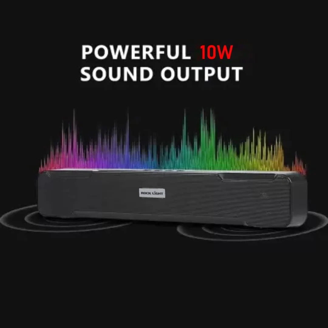 ساندبار بلوتوث قابل حمل – اسپیکر استریو 10 واتی تلویزیون با صدای رعد و برق پویا، باتری 1200 میلی آمپر ساعتی (6 ساعت پخش)، اسلات کارت TF، FM، TWS، BT 5.3 ساندبار بلوتوث قابل حمل – اسپیکر استریو 10 واتی تلویزیون با صدای رعد و برق پویا، باتری 1200 میلی آمپر ساعتی (6 ساعت پخش)، اسلات کارت TF، FM، TWS، BT 5.3