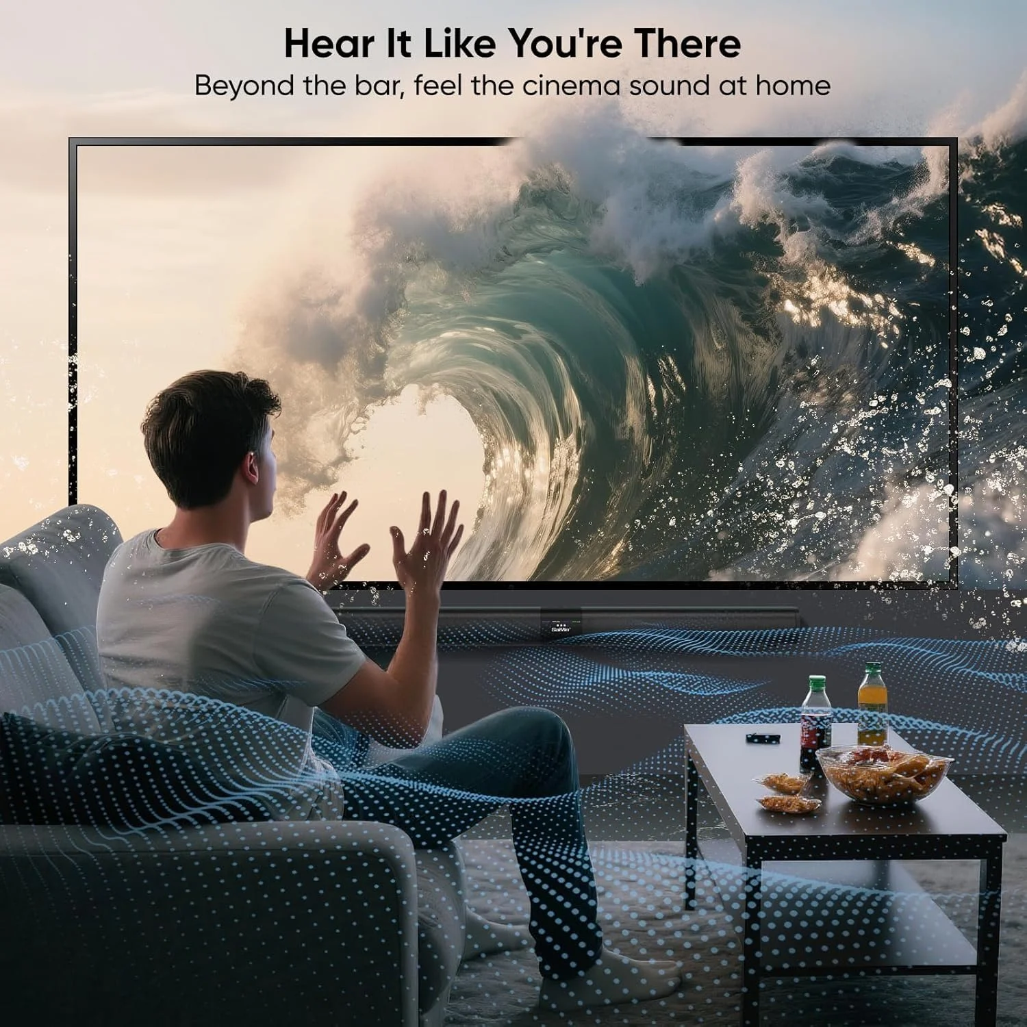ساندبار تلویزیون هوشمند سایین، ساندبار 31 اینچی 80 واتی با صدای شفاف و ورودی بلوتوث 5.3/TV-ARC/Optical/AUX، سیستم صوتی فراگیر 2 در 1 جداشدنی برای تلویزیون/رایانه شخصی/بازی/پروژکتور ساندبار تلویزیون هوشمند سایین، ساندبار 31 اینچی 80 واتی با صدای شفاف و ورودی بلوتوث 5.3/TV-ARC/Optical/AUX، سیستم صوتی فراگیر 2 در 1 جداشدنی برای تلویزیون/رایانه شخصی/بازی/پروژکتور