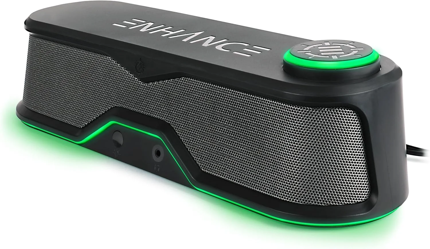 نوار صوتی کامپیوتر ENHANCE SB1 با کیفیت صدای بالا - نوار صوتی کامپیوتر با تغذیه USB، بلندگوی زیر مانیتور با توان خروجی 10 وات، کنترل صدا با LED، دارای خروجی هدست، نوار صوتی گیمینگ برای کامپیوتر نوار صوتی کامپیوتر ENHANCE SB1 با کیفیت صدای بالا - نوار صوتی کامپیوتر با تغذیه USB، بلندگوی زیر مانیتور با توان خروجی 10 وات، کنترل صدا با LED، دارای خروجی هدست، نوار صوتی گیمینگ برای کامپیوتر