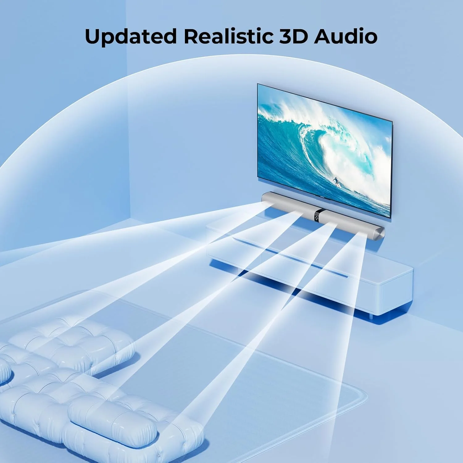 ساندبار Assistrust برای تلویزیون هوشمند، ساندبار 80 واتی با اتصال بلوتوث/ARC/Opt/AUX، تقویت خودکار صدا، 3 حالت اکولایزر، ساندبار جداشدنی 2 در 1 برای تلویزیون/رایانه شخصی/بازی/پروژکتور ساندبار Assistrust برای تلویزیون هوشمند، ساندبار 80 واتی با اتصال بلوتوث/ARC/Opt/AUX، تقویت خودکار صدا، 3 حالت اکولایزر، ساندبار جداشدنی 2 در 1 برای تلویزیون/رایانه شخصی/بازی/پروژکتور