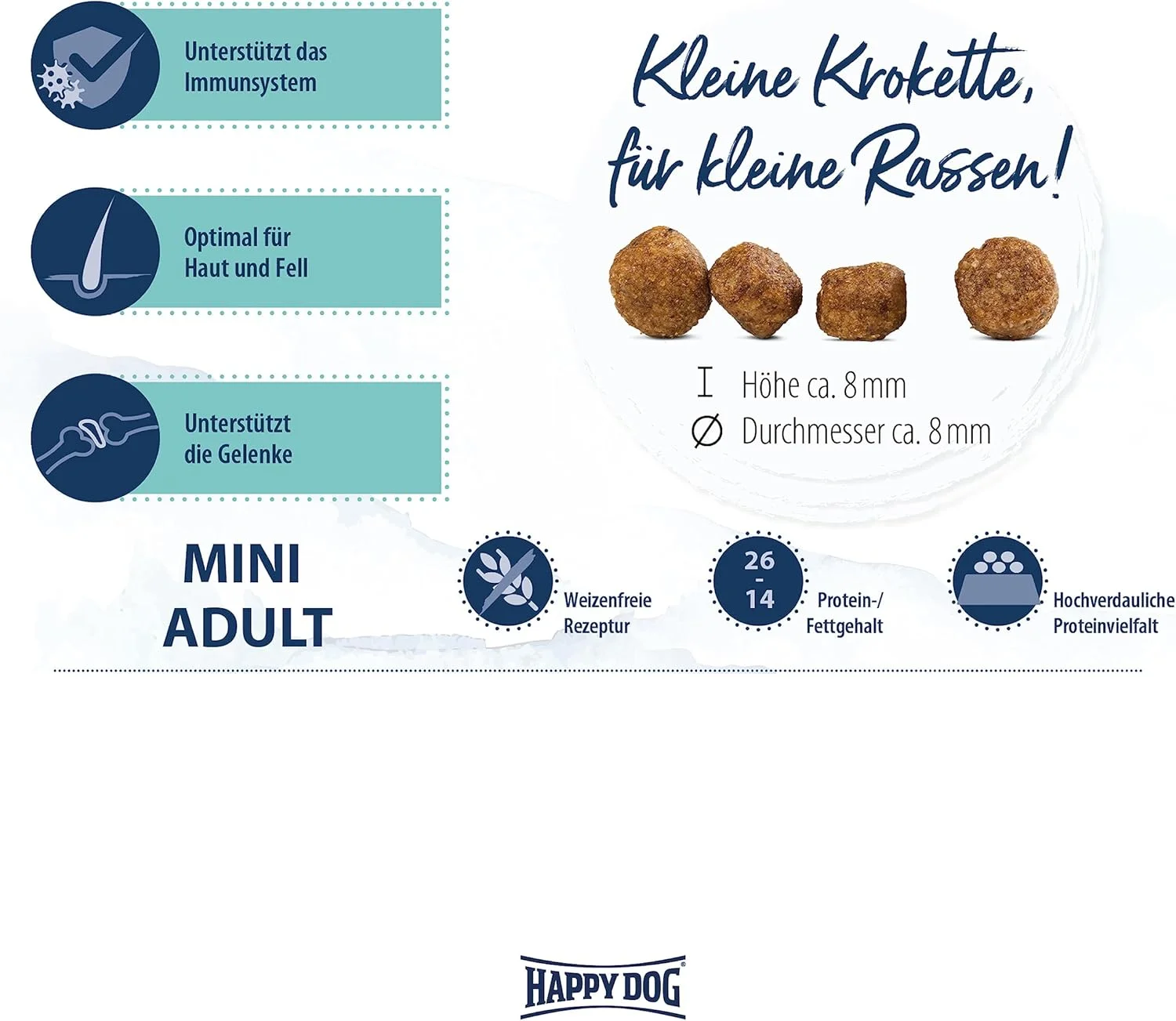 غذای خشک سگ بالغ نژاد کوچک هپی داگ مدل فیت اند ویتال مینی ادالت 10 کیلوگرمی