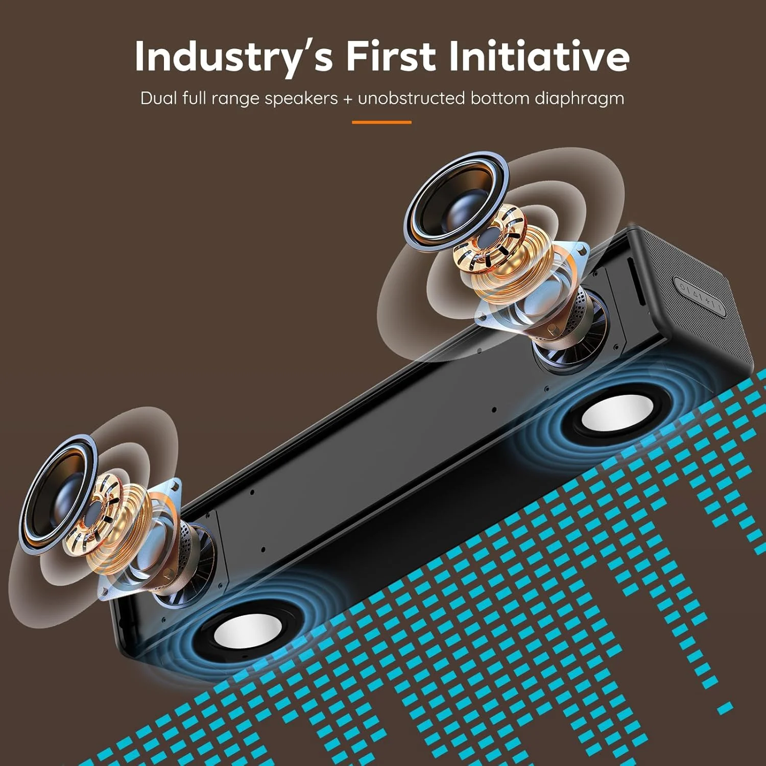 ساندبار 2.0 کاناله دالبی دیجیتال - اسپیکر بلوتوث سینمای خانگی با HDMI ARC، اپتیکال، Aux برای تلویزیون هوشمند، بازی، کامپیوتر و پروژکتور، ساندبار جمع و جور با صدای فراگیر سه بعدی سینمای خانگی