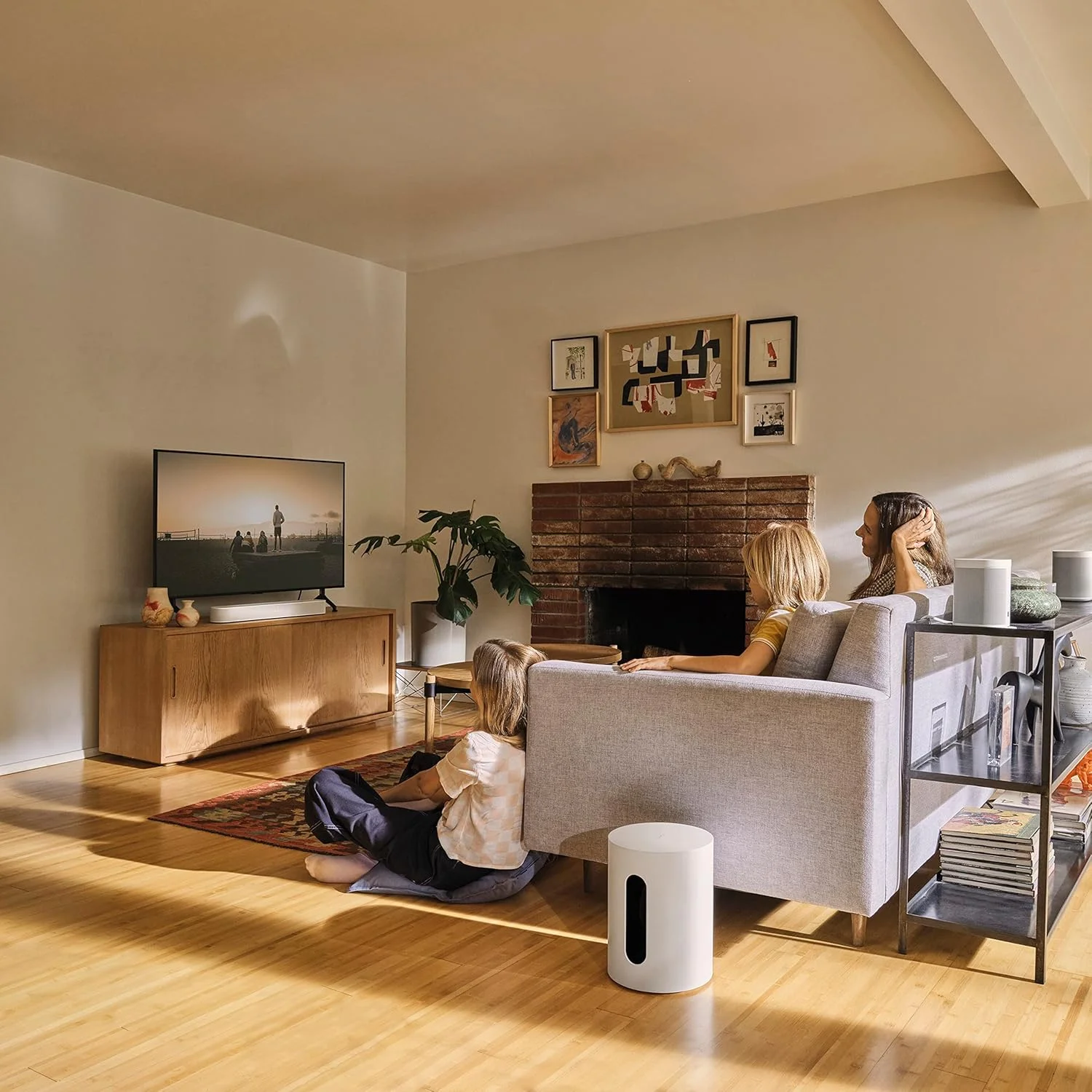 ساندبار Sonos Ray - همه کاره با برنامه و Apple AirPlay، سفید + Sub Mini - سفید، Wi-Fi