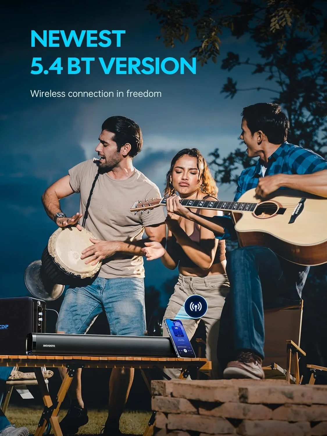 مِووستو ساندبار برای تلویزیون، کامپیوتر، ساندبار گیمینگ مینی 60 وات 2.1 کاناله با ساب ووفر یکپارچه، اسپیکر کامپیوتر با USB Digital Audio/BT5.4/Optical/AUX، تقویت صدا، 3 اکولایزر سازگار با کنسول های بازی 40 سانتی متر مِووستو ساندبار برای تلویزیون، کامپیوتر، ساندبار گیمینگ مینی 60 وات 2.1 کاناله با ساب ووفر یکپارچه، اسپیکر کامپیوتر با USB Digital Audio/BT5.4/Optical/AUX، تقویت صدا، 3 اکولایزر سازگار با کنسول های بازی 40 سانتی متر