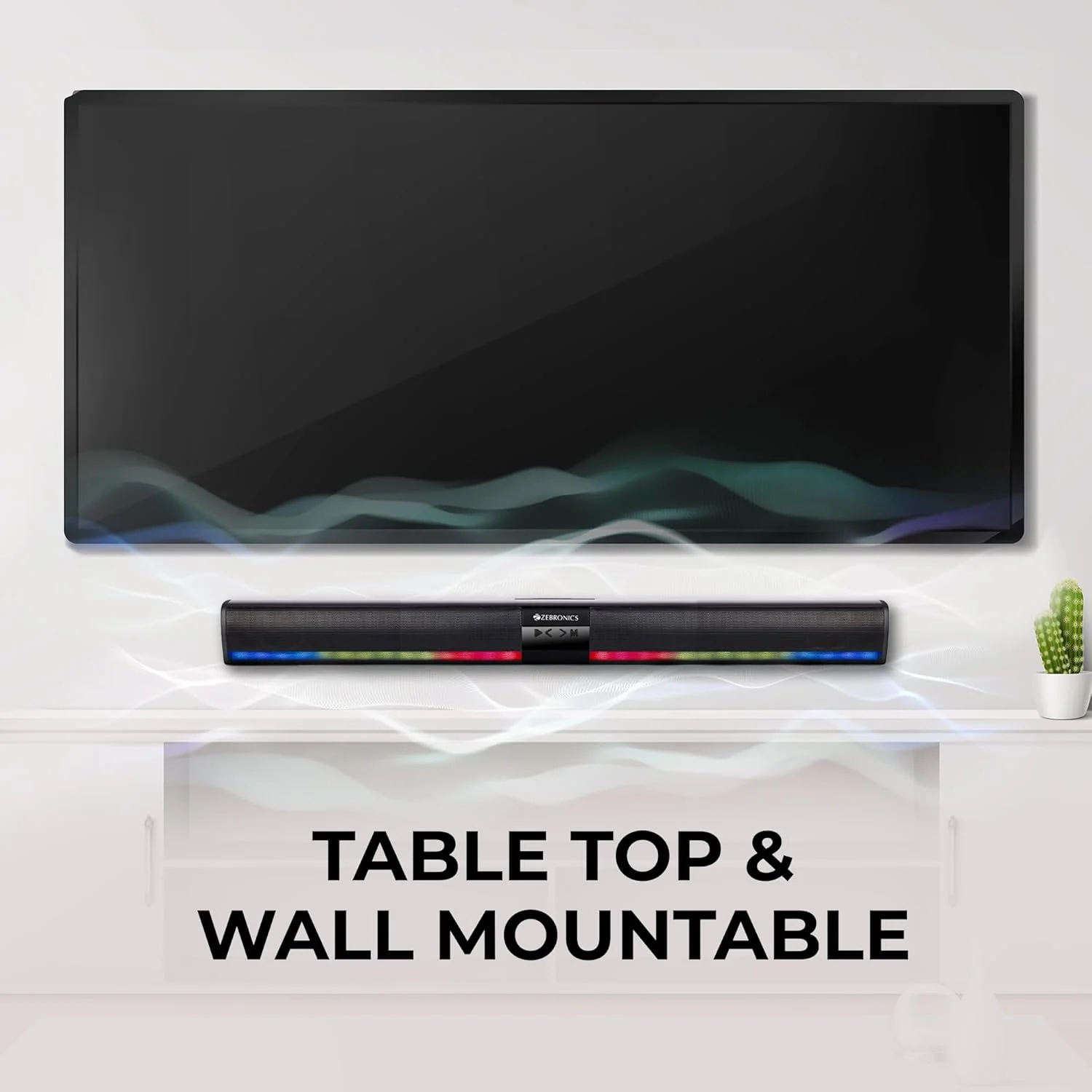 ساندبار بی سیم Zebronics Ace Plus با خروجی 30 وات، رادیاتور دوگانه پسیو، چراغ های RGB، باتری قابل شارژ داخلی، بلوتوث 5.1، ورودی کواکسیال، AUX، رادیو FM، USB، mSD، عملکرد TWS ساندبار بی سیم Zebronics Ace Plus با خروجی 30 وات، رادیاتور دوگانه پسیو، چراغ های RGB، باتری قابل شارژ داخلی، بلوتوث 5.1، ورودی کواکسیال، AUX، رادیو FM، USB، mSD، عملکرد TWS
