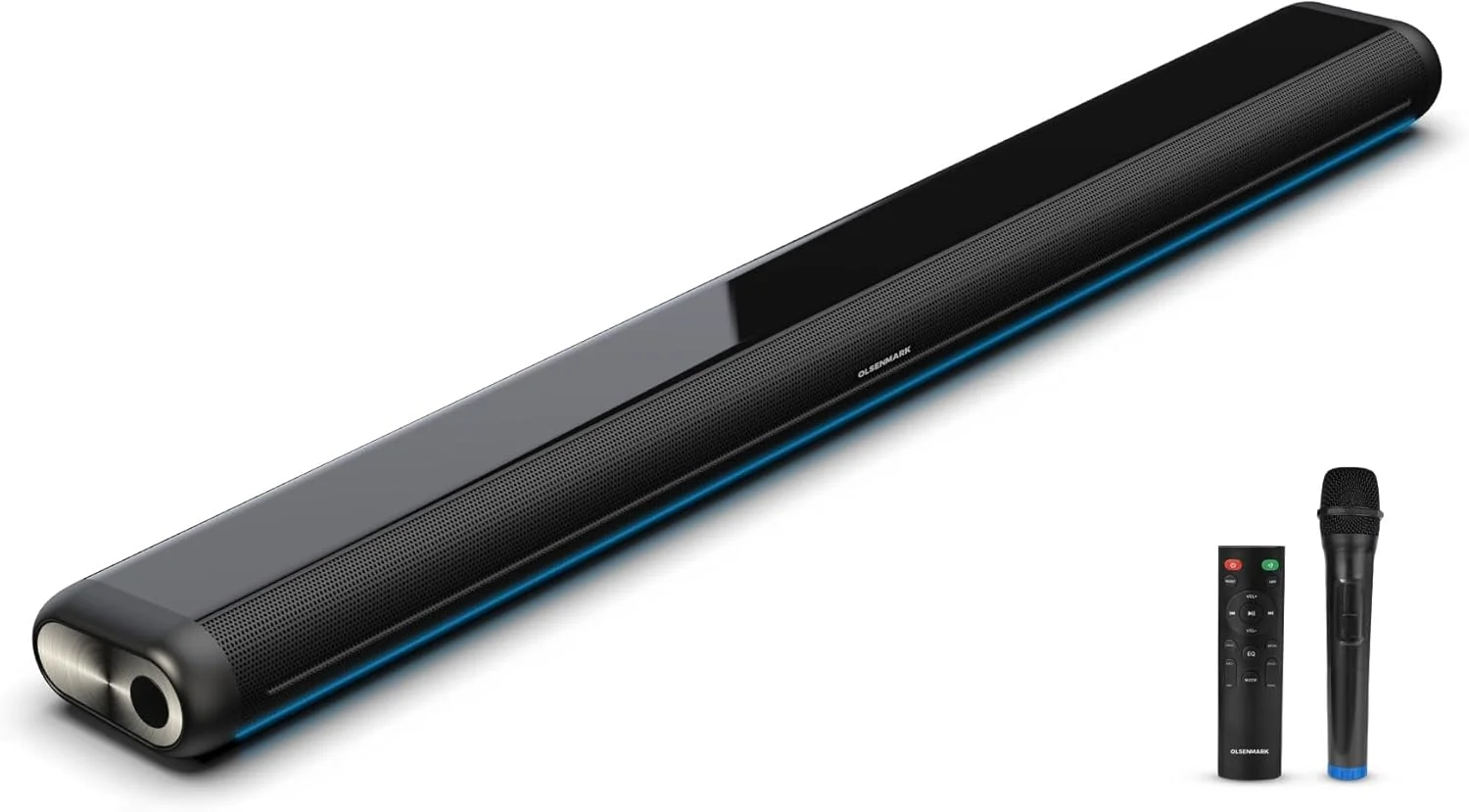 اولسن مارک ساندبار به همراه میکروفون بی سیم - OMMS1286، ورودی AUX، USB، بلوتوث 5.0، اپتیکال، کواکسیال، HDMI، نمایشگر LED و کنترل از راه دور، مشکی اولسن مارک ساندبار به همراه میکروفون بی سیم - OMMS1286، ورودی AUX، USB، بلوتوث 5.0، اپتیکال، کواکسیال، HDMI، نمایشگر LED و کنترل از راه دور، مشکی