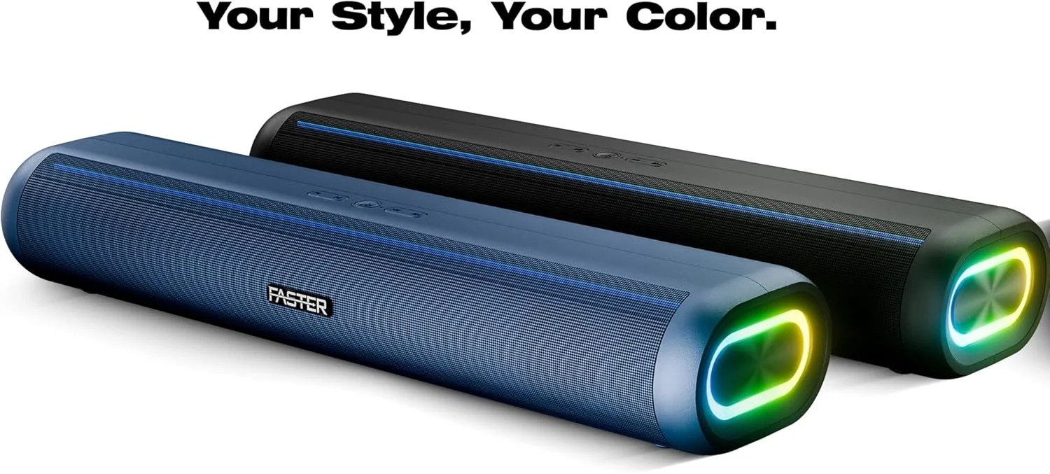 اسپیکر بلوتوثی قابل حمل Faster Nexon Z30 با توان 30 وات - اسپیکر بی سیم برای کامپیوتر، لپ تاپ، تلویزیون، تلفن هوشمند، تبلت - مینی سینمای خانگی با نورپردازی RGB - پشتیبانی از کارت USB/Aux/TF - اتصال آسان و سریع - صدای عمیق و قدرتمند (آبی) اسپیکر بلوتوثی قابل حمل Faster Nexon Z30 با توان 30 وات - اسپیکر بی سیم برای کامپیوتر، لپ تاپ، تلویزیون، تلفن هوشمند، تبلت - مینی سینمای خانگی با نورپردازی RGB - پشتیبانی از کارت USB/Aux/TF - اتصال آسان و سریع - صدای عمیق و قدرتمند (آبی)