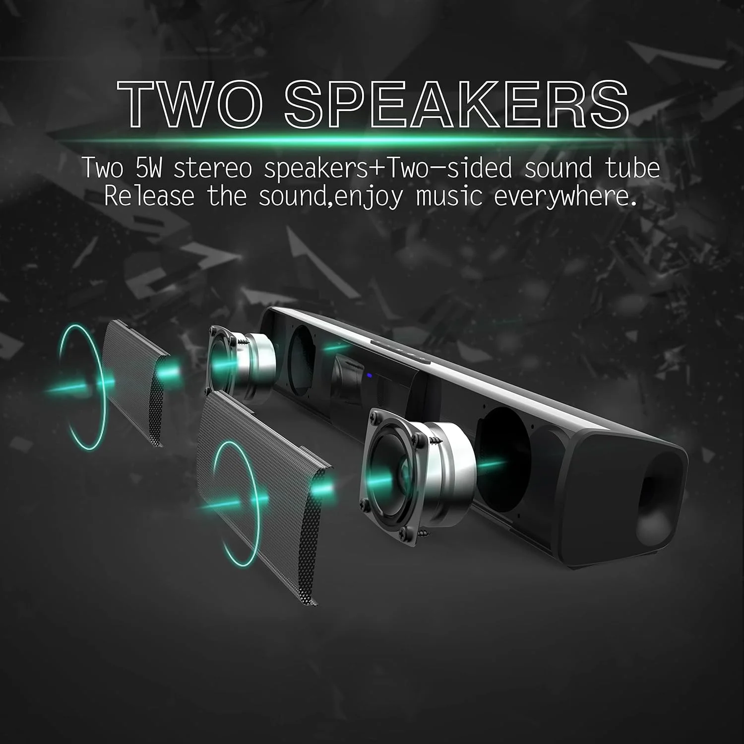 اسپیکر کوچک تلویزیون با بلوتوث، AUX، USB، اتصال میکرو SD، سیستم صوتی کوچک برای بلندگوهای تلویزیون/سینمای خانگی، بازی، پروژکتور اسپیکر کوچک تلویزیون با بلوتوث، AUX، USB، اتصال میکرو SD، سیستم صوتی کوچک برای بلندگوهای تلویزیون/سینمای خانگی، بازی، پروژکتور