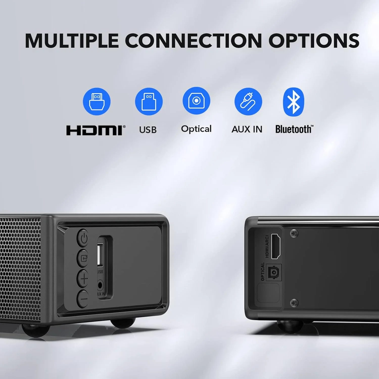 ساندبار 2.1 کاناله LARKSOUND با ساب ووفر داخلی، ساندبار کوچک برای تلویزیون، کامپیوتر، بازی، اسپیکر مینی تلویزیون با اتصالات بلوتوث/HDMI ARC/Optical/AUX/USB ساندبار 2.1 کاناله LARKSOUND با ساب ووفر داخلی، ساندبار کوچک برای تلویزیون، کامپیوتر، بازی، اسپیکر مینی تلویزیون با اتصالات بلوتوث/HDMI ARC/Optical/AUX/USB