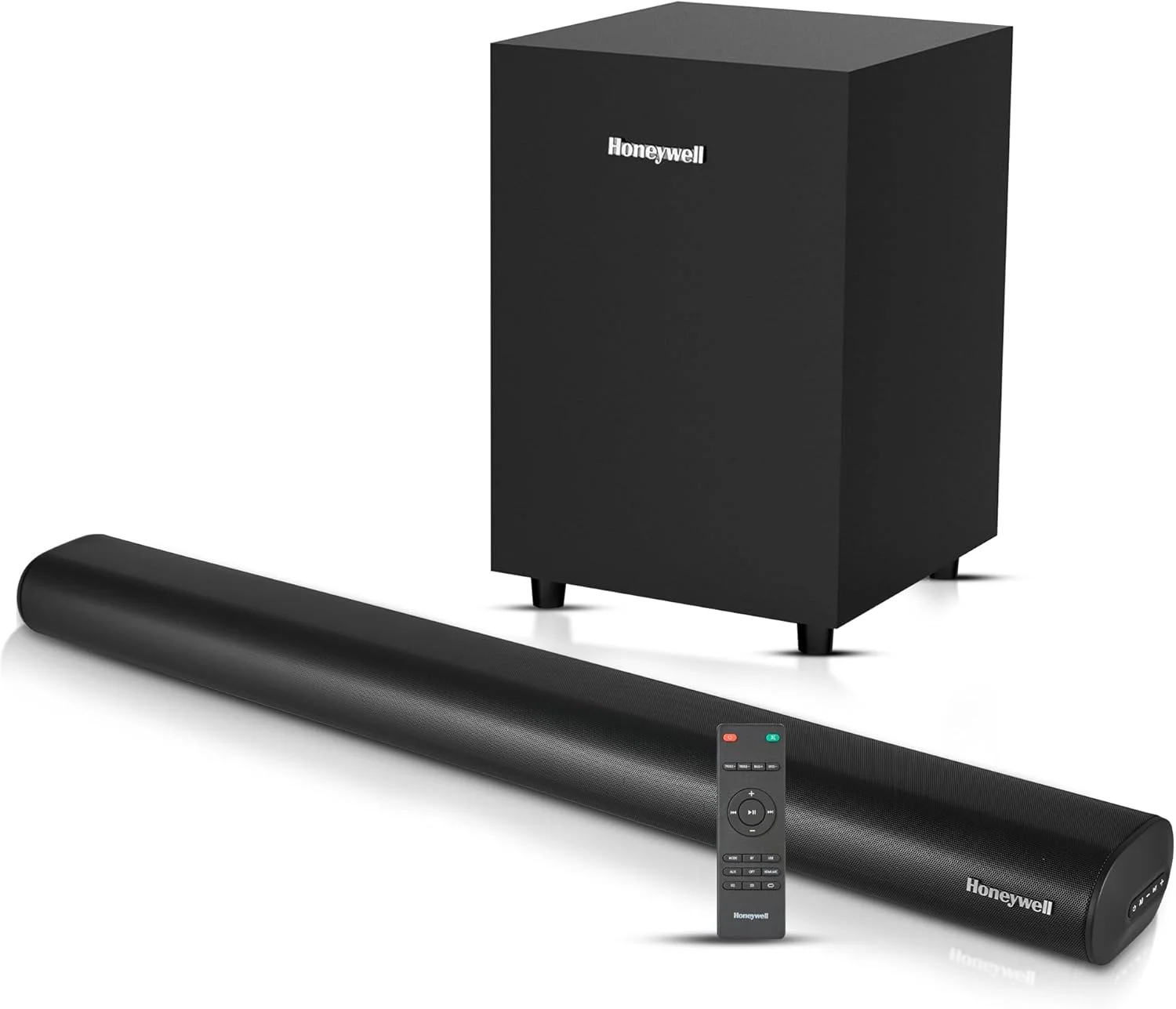 هانیول ترونو U2000 ساندبار 120 واتی جدید با ساب ووفر، سیستم صوتی خانگی 2.1 کاناله، دارای 4 درایور 51 میلیمتری، بلوتوث نسخه 5.0، همراه با ریموت کنترل، 3 حالت اکولایزر، BT، AUX، USB، اپتیکال و HDMI هانیول ترونو U2000 ساندبار 120 واتی جدید با ساب ووفر، سیستم صوتی خانگی 2.1 کاناله، دارای 4 درایور 51 میلیمتری، بلوتوث نسخه 5.0، همراه با ریموت کنترل، 3 حالت اکولایزر، BT، AUX، USB، اپتیکال و HDMI