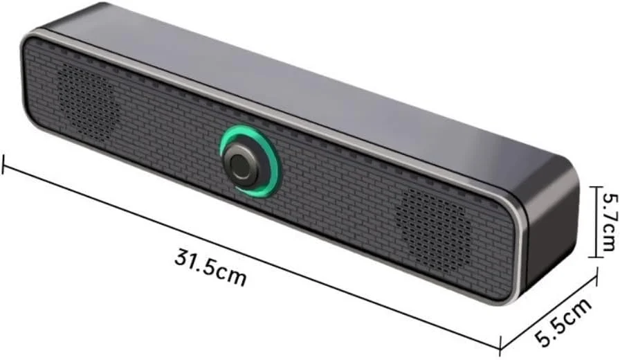 اسپیکر کامپیوتر ساندبار رومیزی سیم دار با تغذیه USB، دارای فیش 3.5 میلی متری و کنترل صدا، خروجی صدای استریو برای کامپیوترها و لپ تاپ ها اسپیکر کامپیوتر ساندبار رومیزی سیم دار با تغذیه USB، دارای فیش 3.5 میلی متری و کنترل صدا، خروجی صدای استریو برای کامپیوترها و لپ تاپ ها