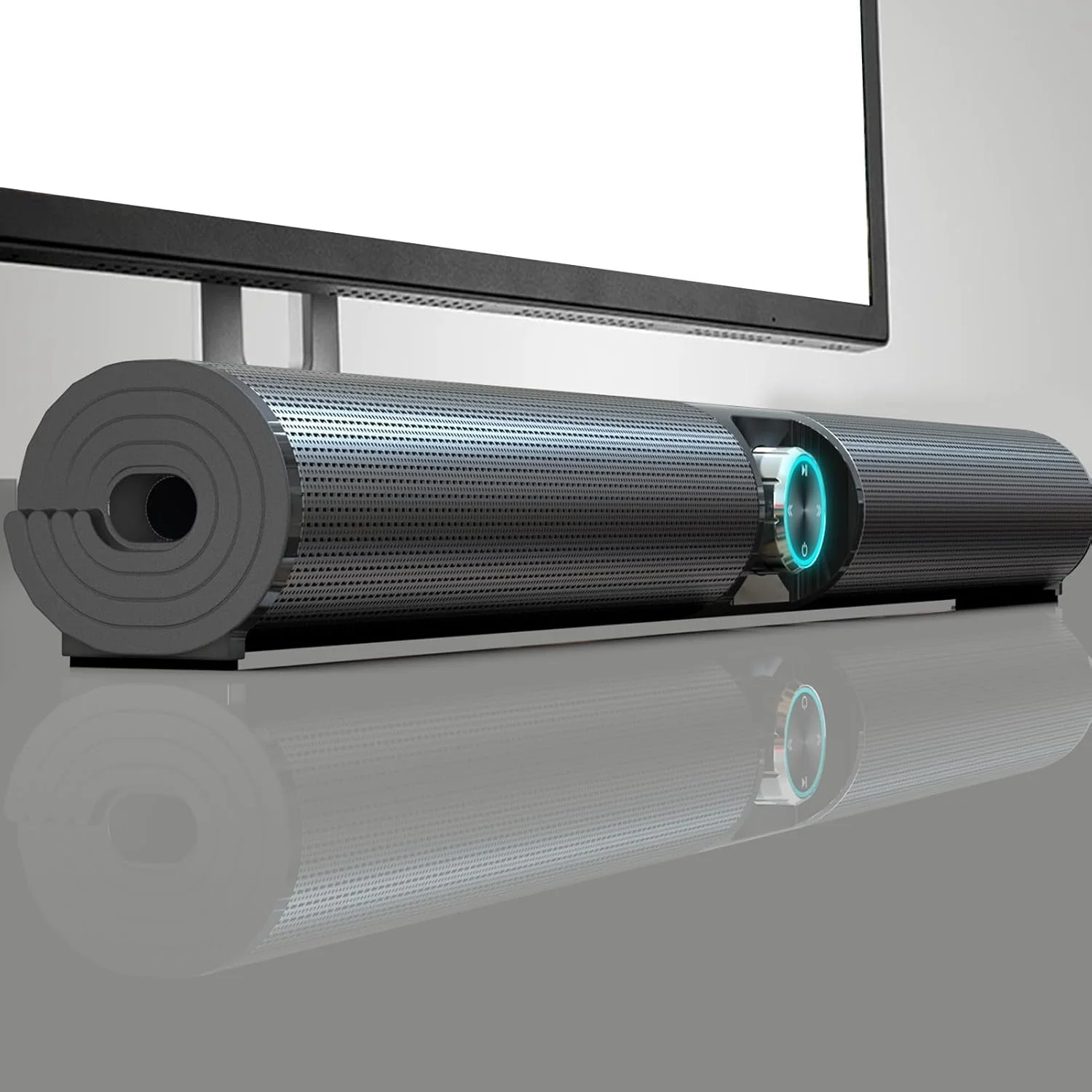 بلندگوی بلوتوثی ساندبار برای تلویزیون، اسپیکر ساندبار بلوتوث 5.3 با تجربه صدای فراگیر، نور محیطی RGB، حالت های صدای متنوع با سازگاری گسترده برای سینمای خانگی، تلویزیون و کامپیوتر بلندگوی بلوتوثی ساندبار برای تلویزیون، اسپیکر ساندبار بلوتوث 5.3 با تجربه صدای فراگیر، نور محیطی RGB، حالت های صدای متنوع با سازگاری گسترده برای سینمای خانگی، تلویزیون و کامپیوتر