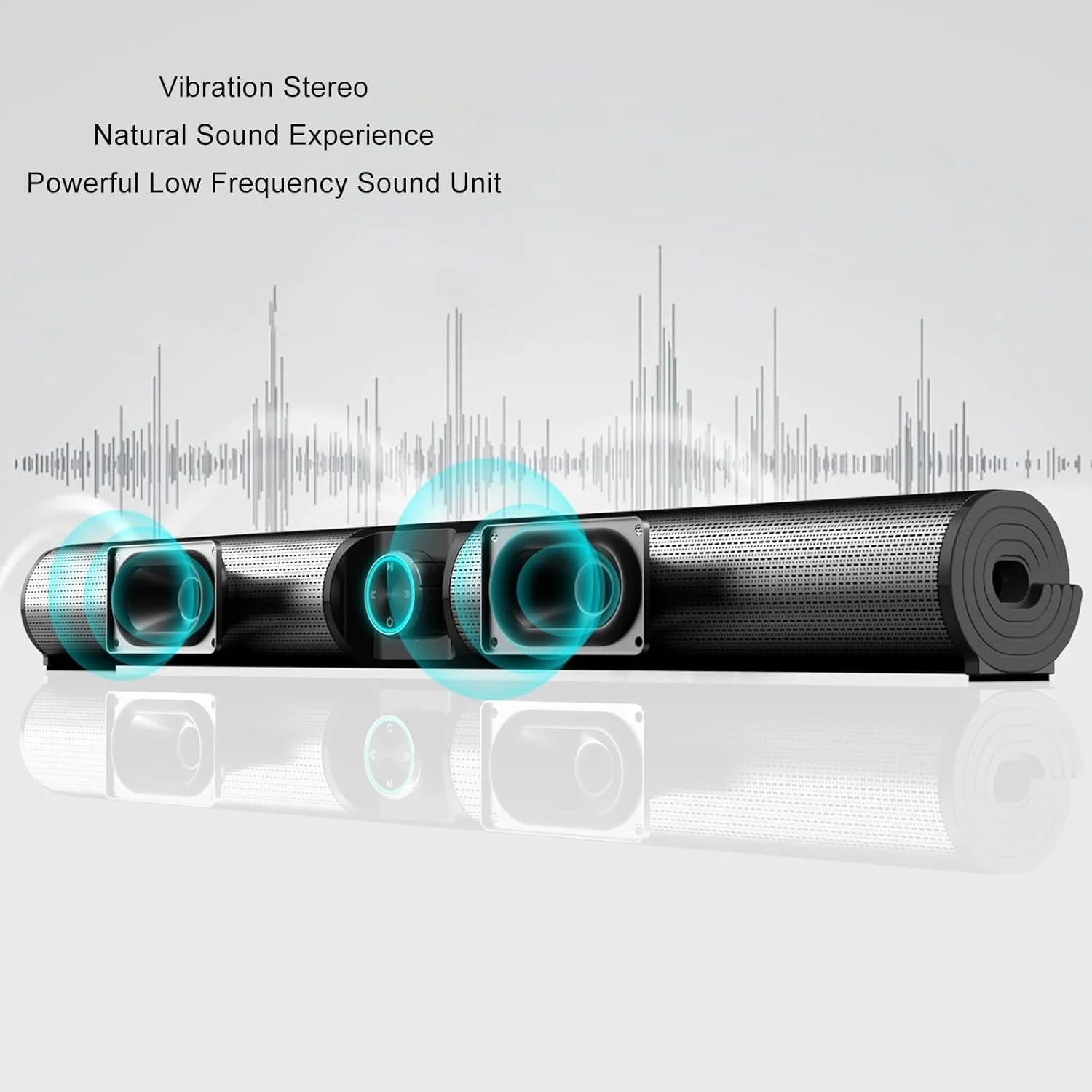 بلندگوی بلوتوثی ساندبار برای تلویزیون، اسپیکر ساندبار بلوتوث 5.3 با تجربه صدای فراگیر، نور محیطی RGB، حالت های صدای متنوع با سازگاری گسترده برای سینمای خانگی، تلویزیون و کامپیوتر بلندگوی بلوتوثی ساندبار برای تلویزیون، اسپیکر ساندبار بلوتوث 5.3 با تجربه صدای فراگیر، نور محیطی RGB، حالت های صدای متنوع با سازگاری گسترده برای سینمای خانگی، تلویزیون و کامپیوتر