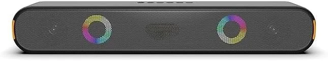 ساندبار بلوتوثی Basics ABSBX12RGB، 16 وات، چراغ های RGB، باتری 2000 میلی آمپر ساعتی، 10 ساعت پخش، مشکی (بازسازی شده)