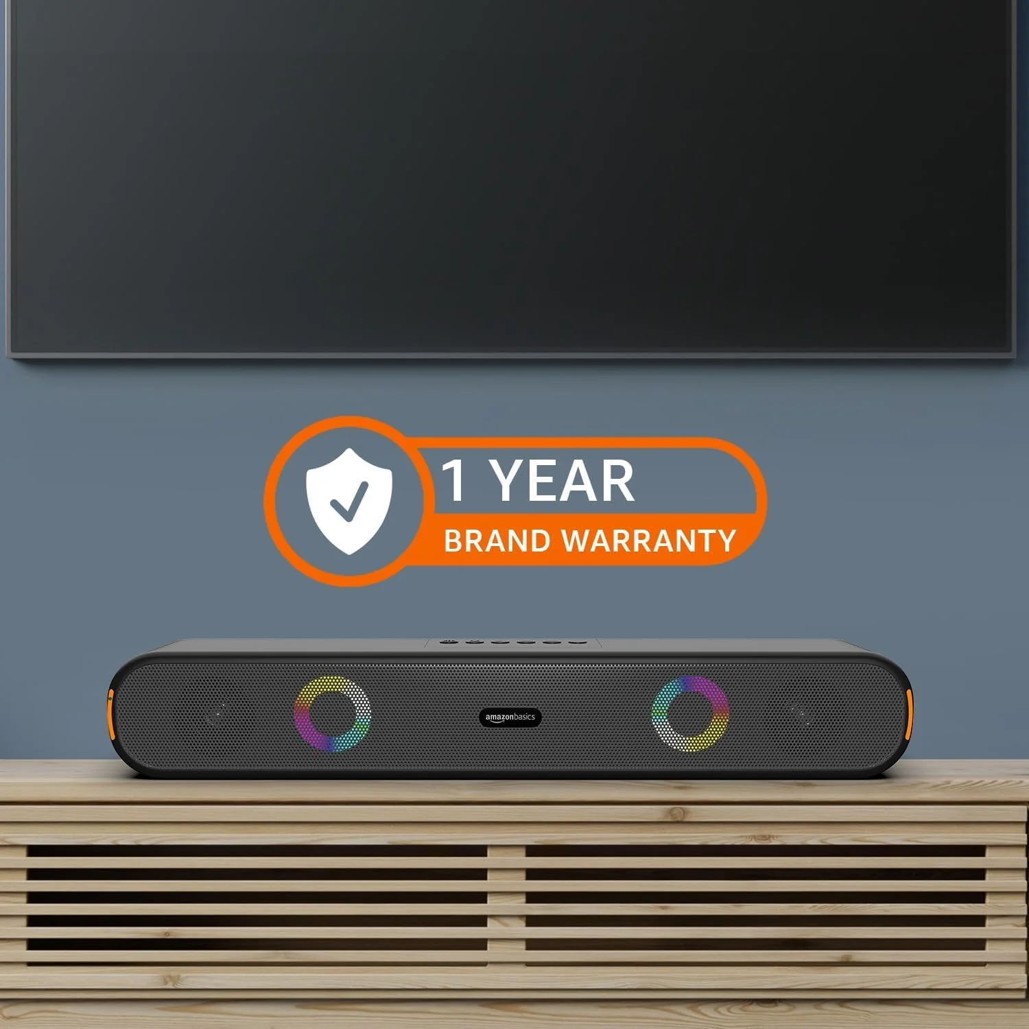 ساندبار بلوتوثی Basics ABSBX12RGB، 16 وات، چراغ های RGB، باتری 2000 میلی آمپر ساعتی، 10 ساعت پخش، مشکی (بازسازی شده) ساندبار بلوتوثی Basics ABSBX12RGB، 16 وات، چراغ های RGB، باتری 2000 میلی آمپر ساعتی، 10 ساعت پخش، مشکی (بازسازی شده)